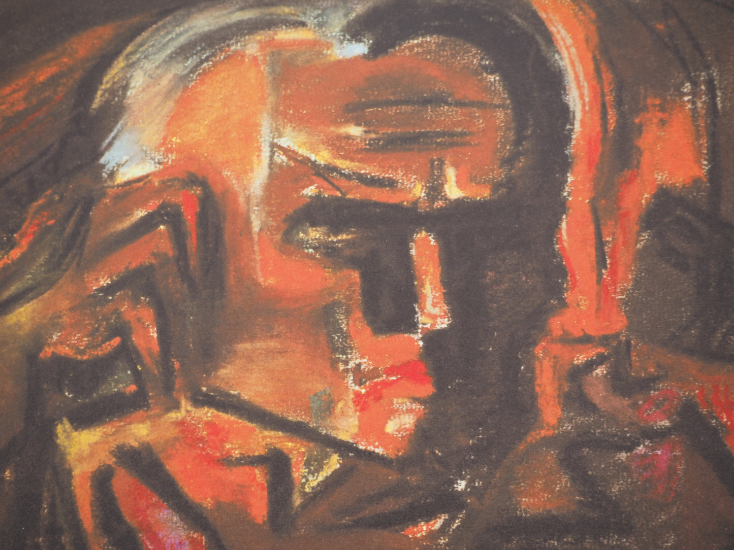 André MASSON : Autoportrait au chevalet - Lithographie