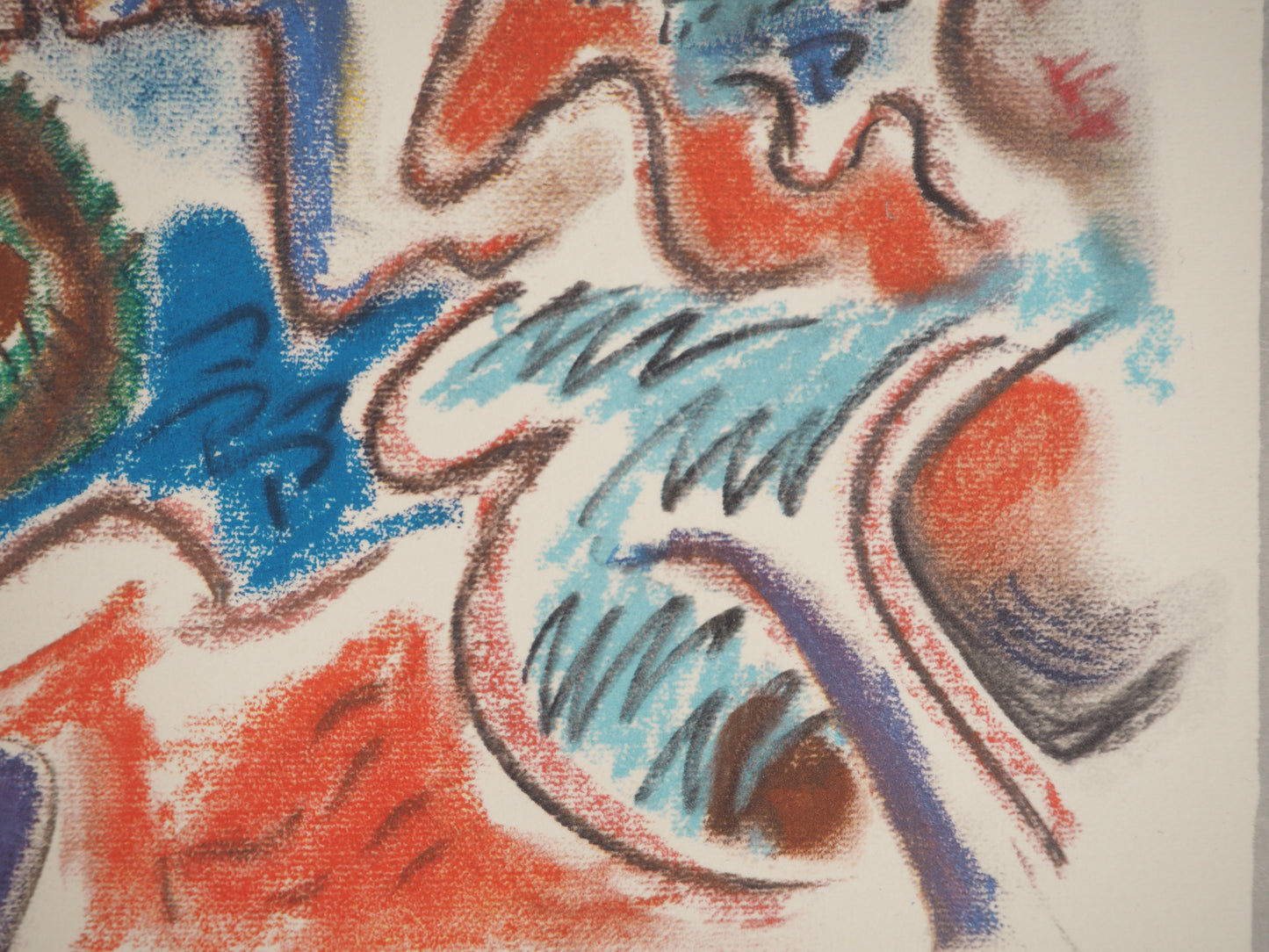 André MASSON : La montagne Sainte Victoire vue de S.Antonin - Lithographie signée