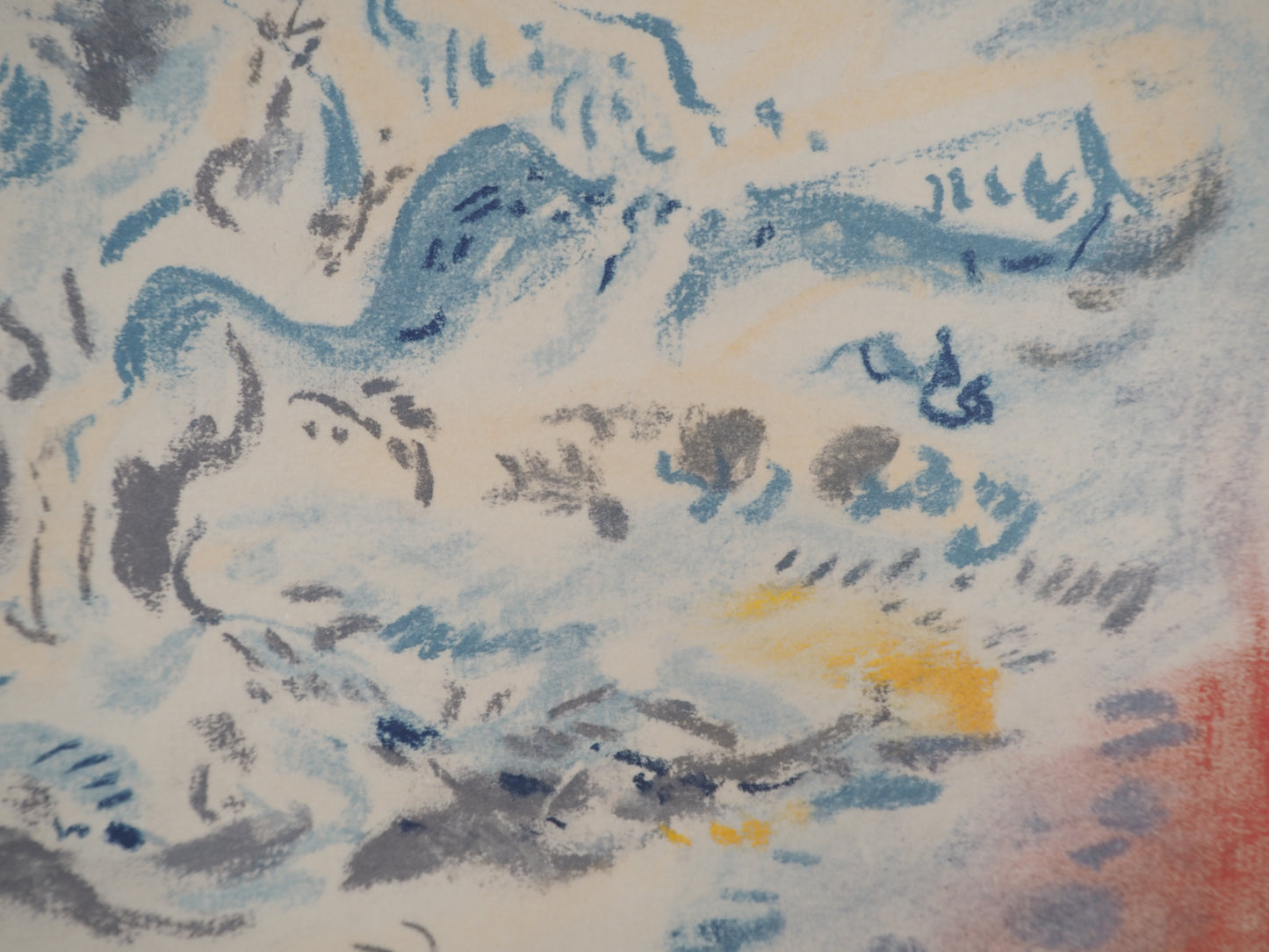 André MASSON : La montagne Sainte Victoire - Lithographie
