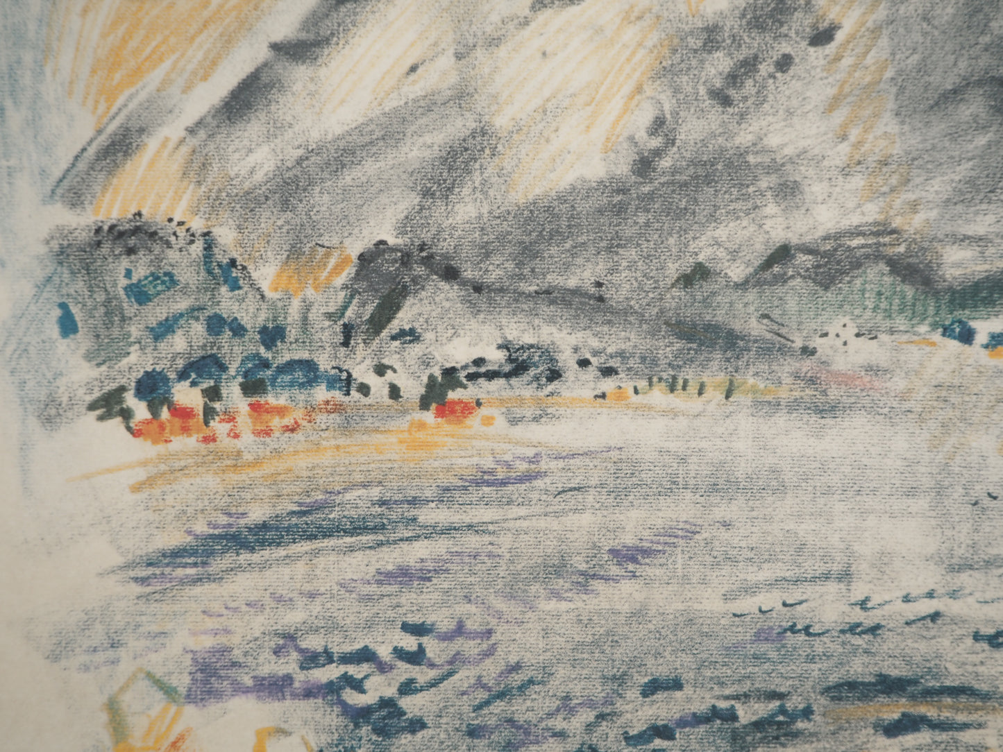 André MASSON : Paysage du midi - Lithographie