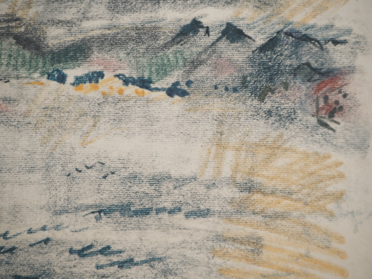 André MASSON : Paysage du midi - Lithographie