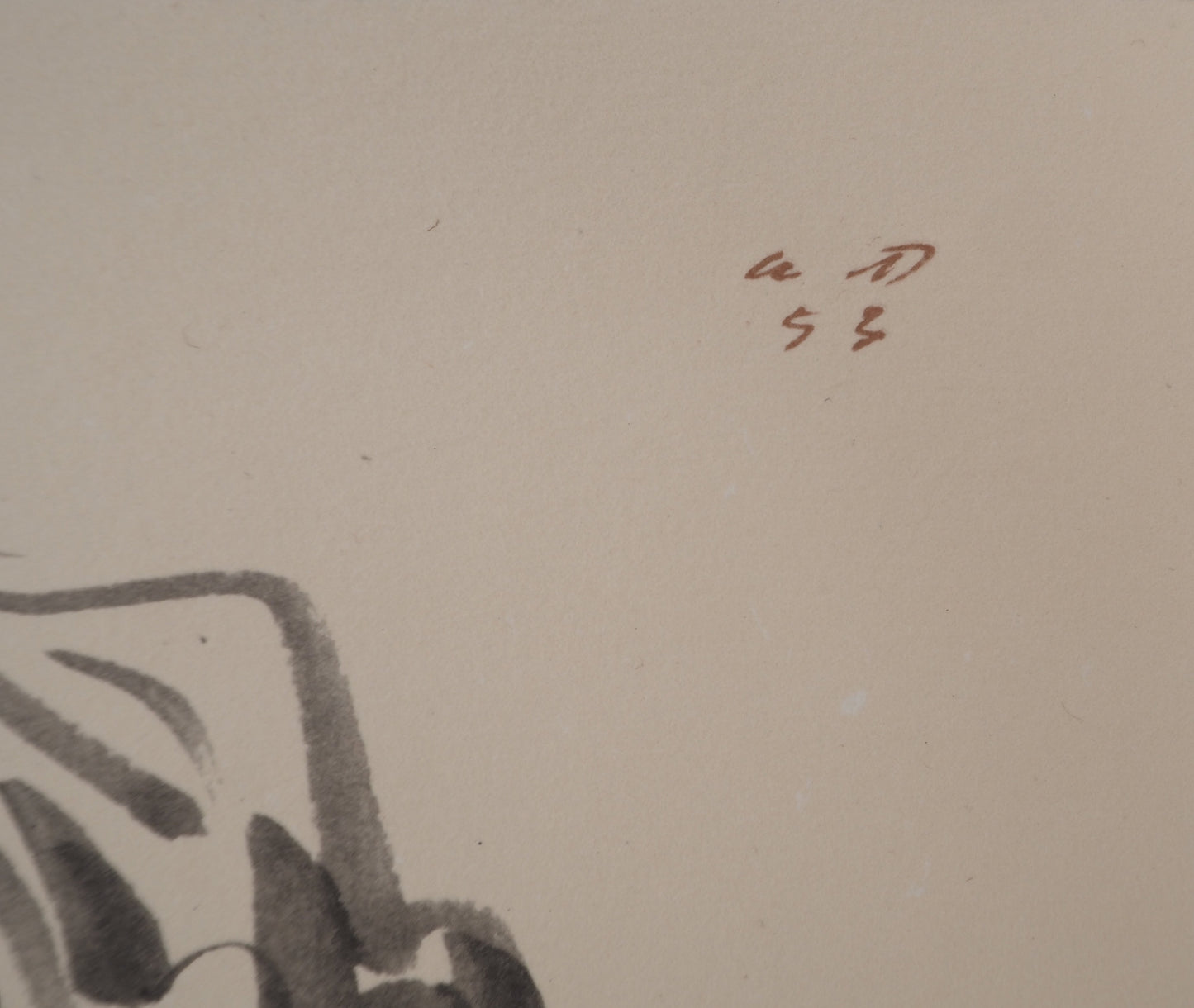 André MASSON : Autoportrait zen - Lithographie signée