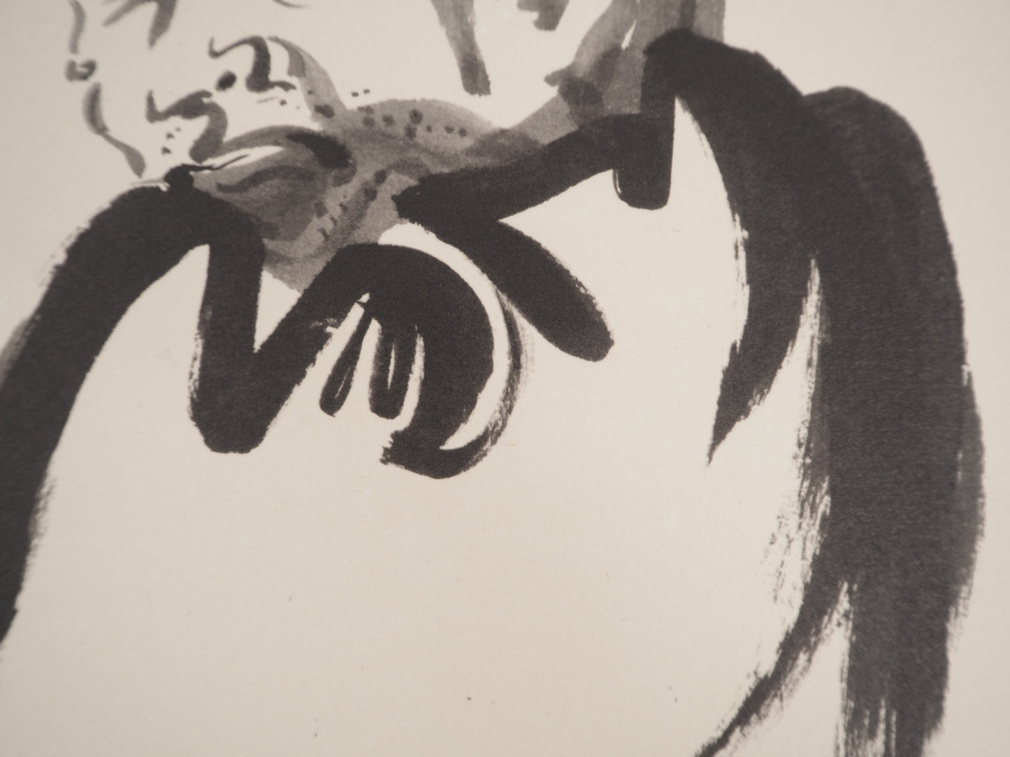 André MASSON : Autoportrait zen - Lithographie signée