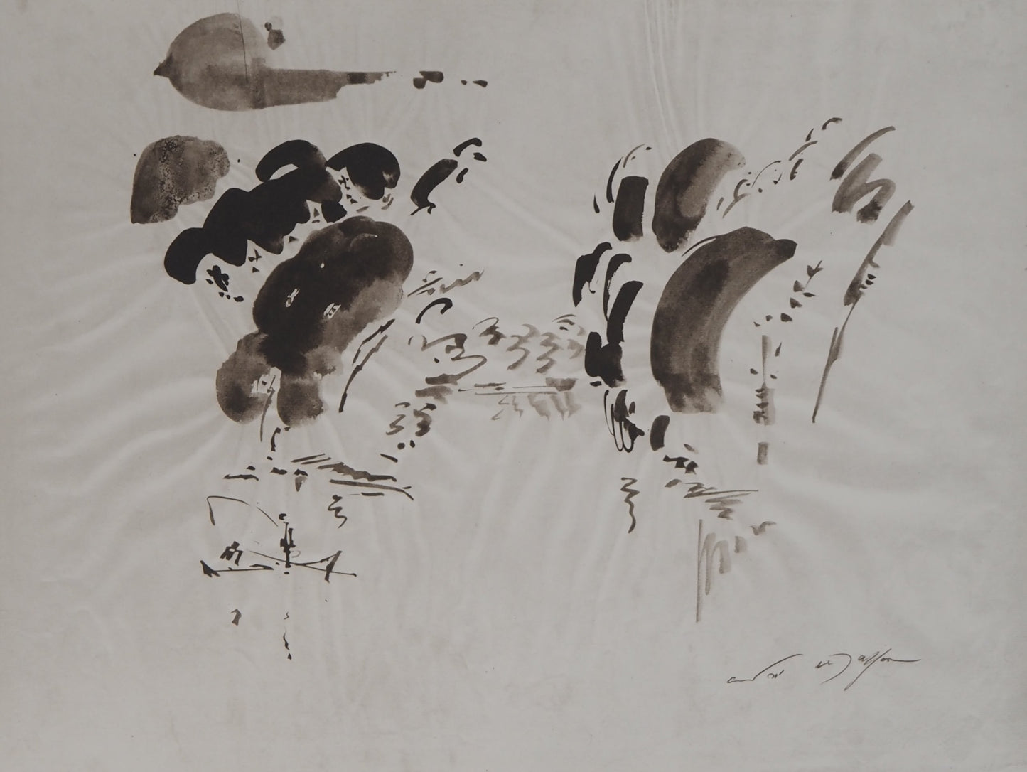 André MASSON : Giverny - Lithographie signée