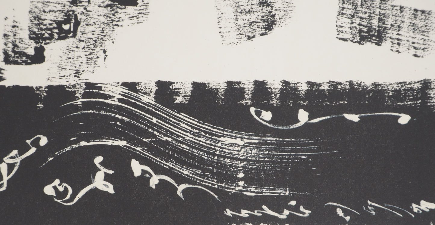 André MASSON : Tourbillon en noir - Lithographie