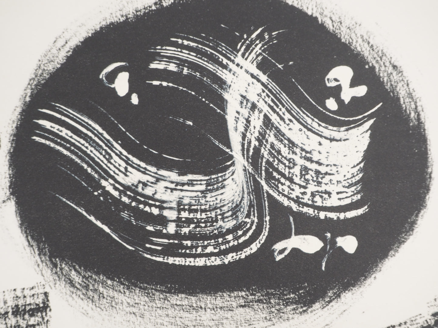 André MASSON : Tourbillon en noir - Lithographie