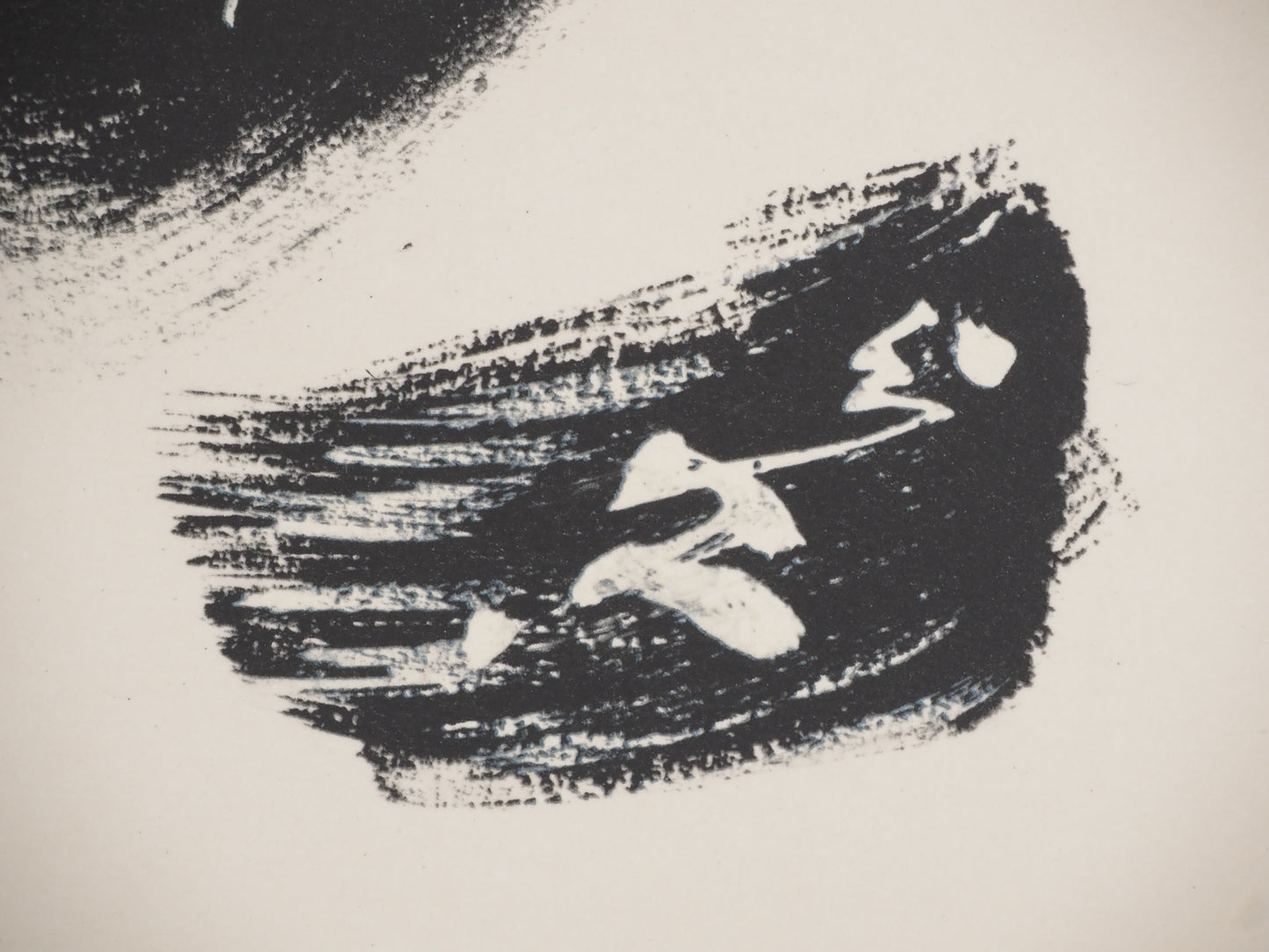 André MASSON : Tourbillon en noir - Lithographie