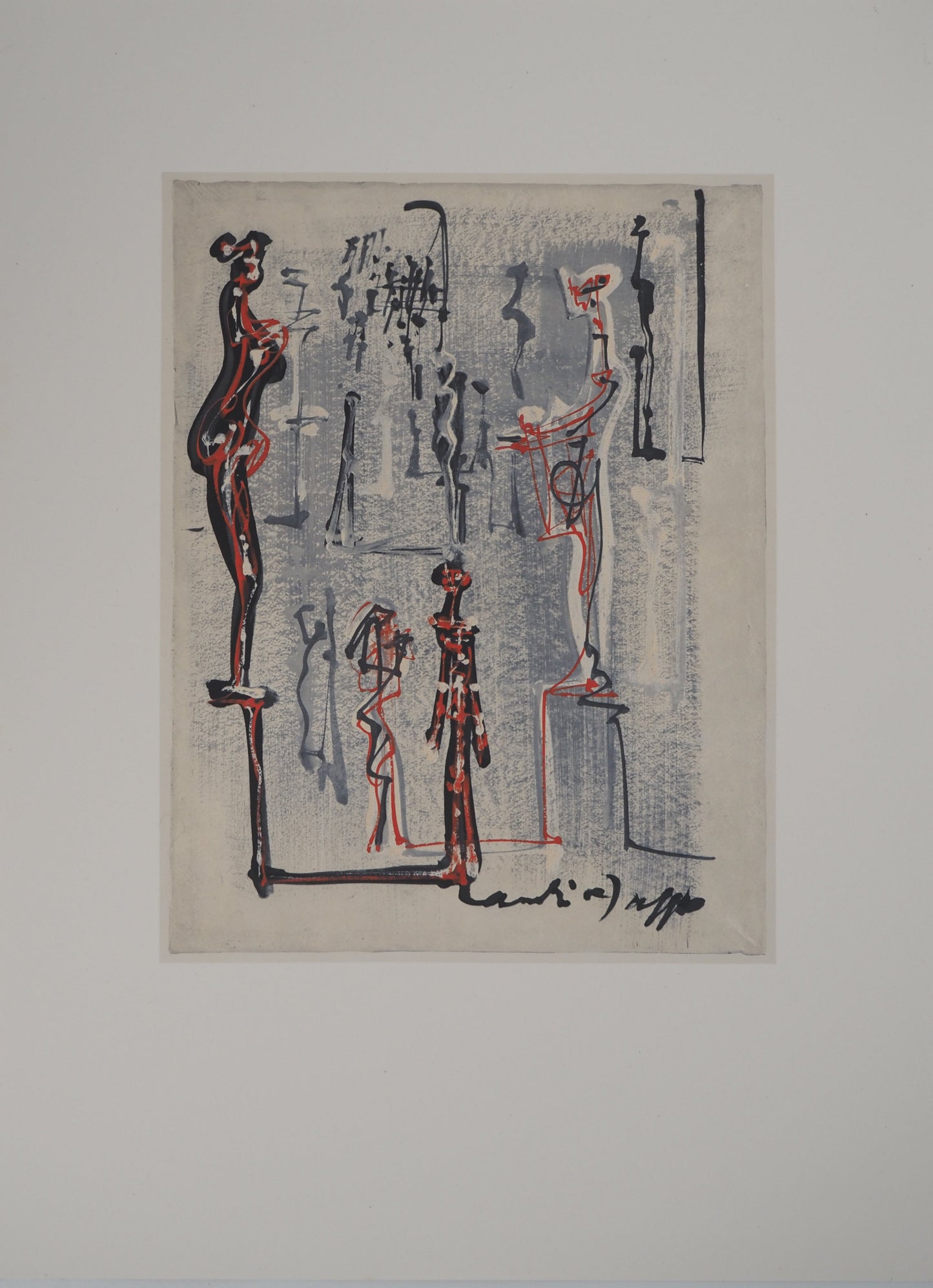 André MASSON : Au musée - Lithographie signée