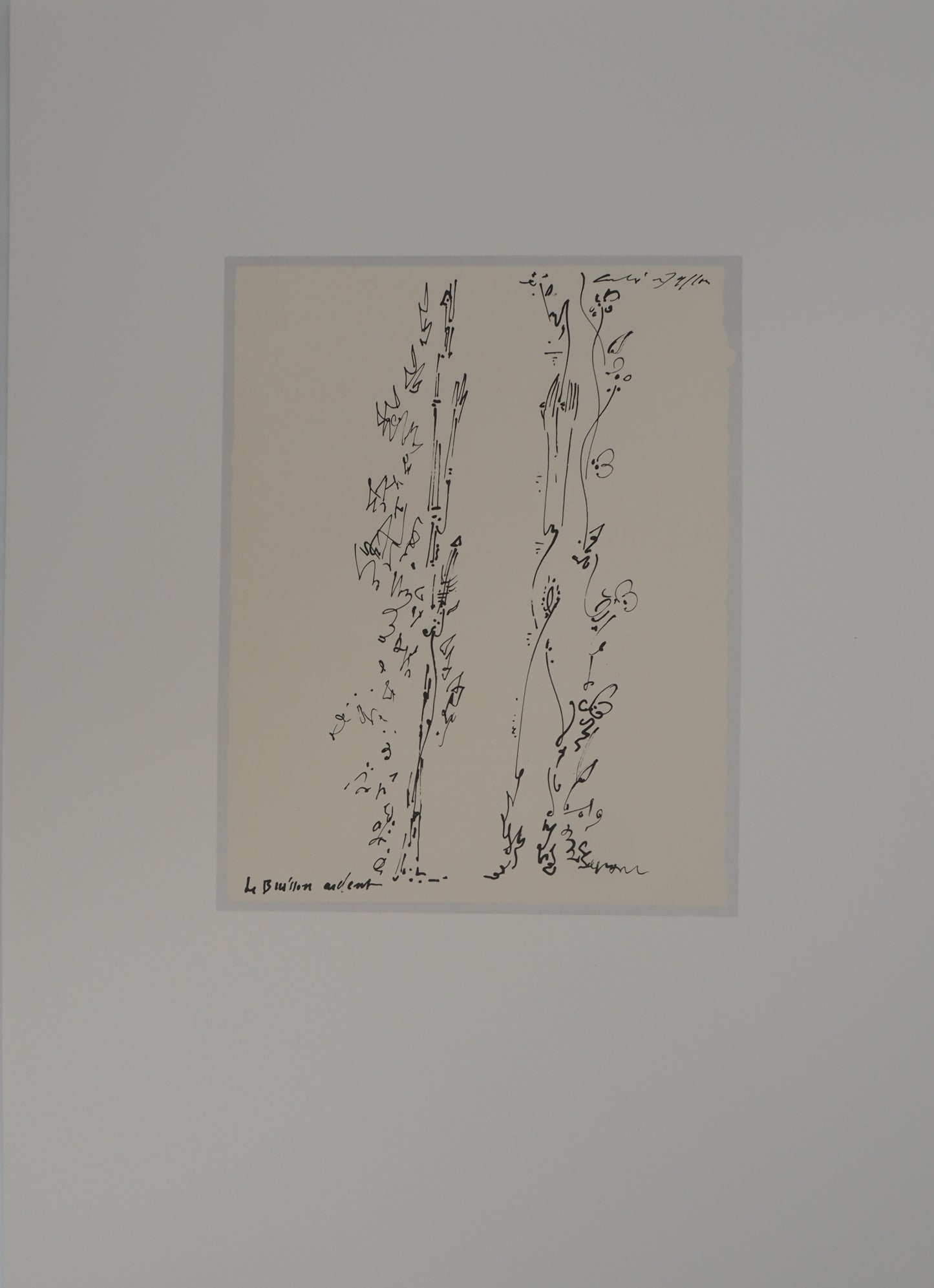 André MASSON : Le buisson ardent - Lithographie signée