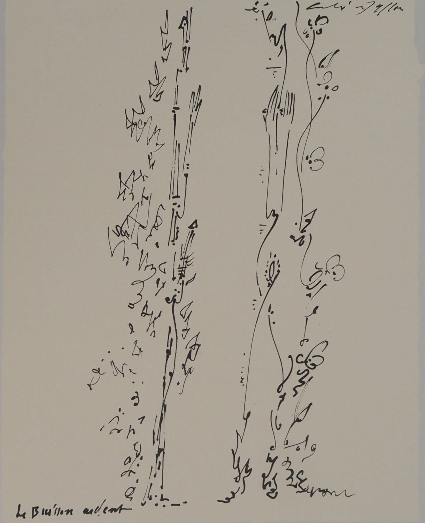 André MASSON : Le buisson ardent - Lithographie signée