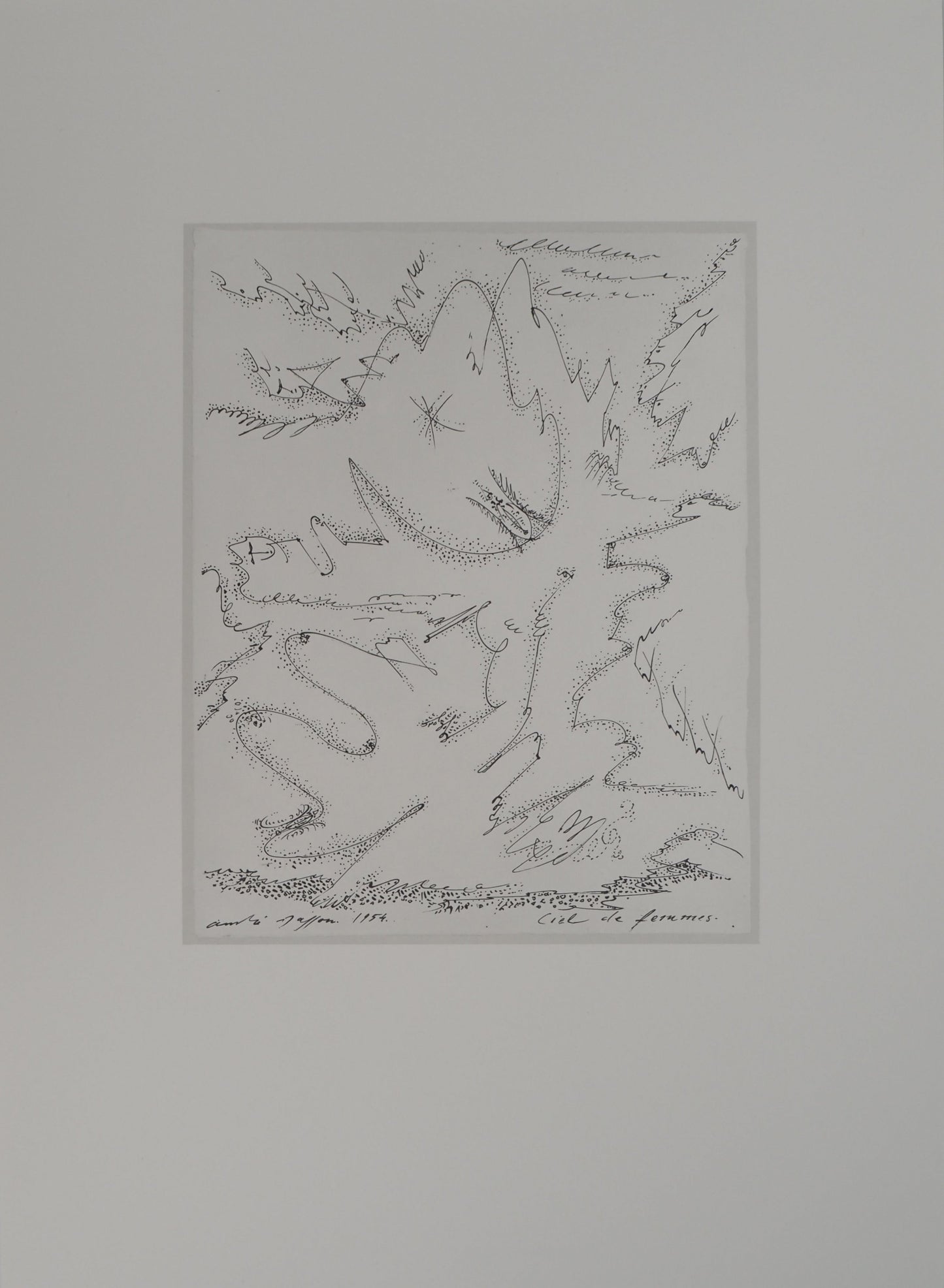 André MASSON : Ciel de femmes - Lithographie signée