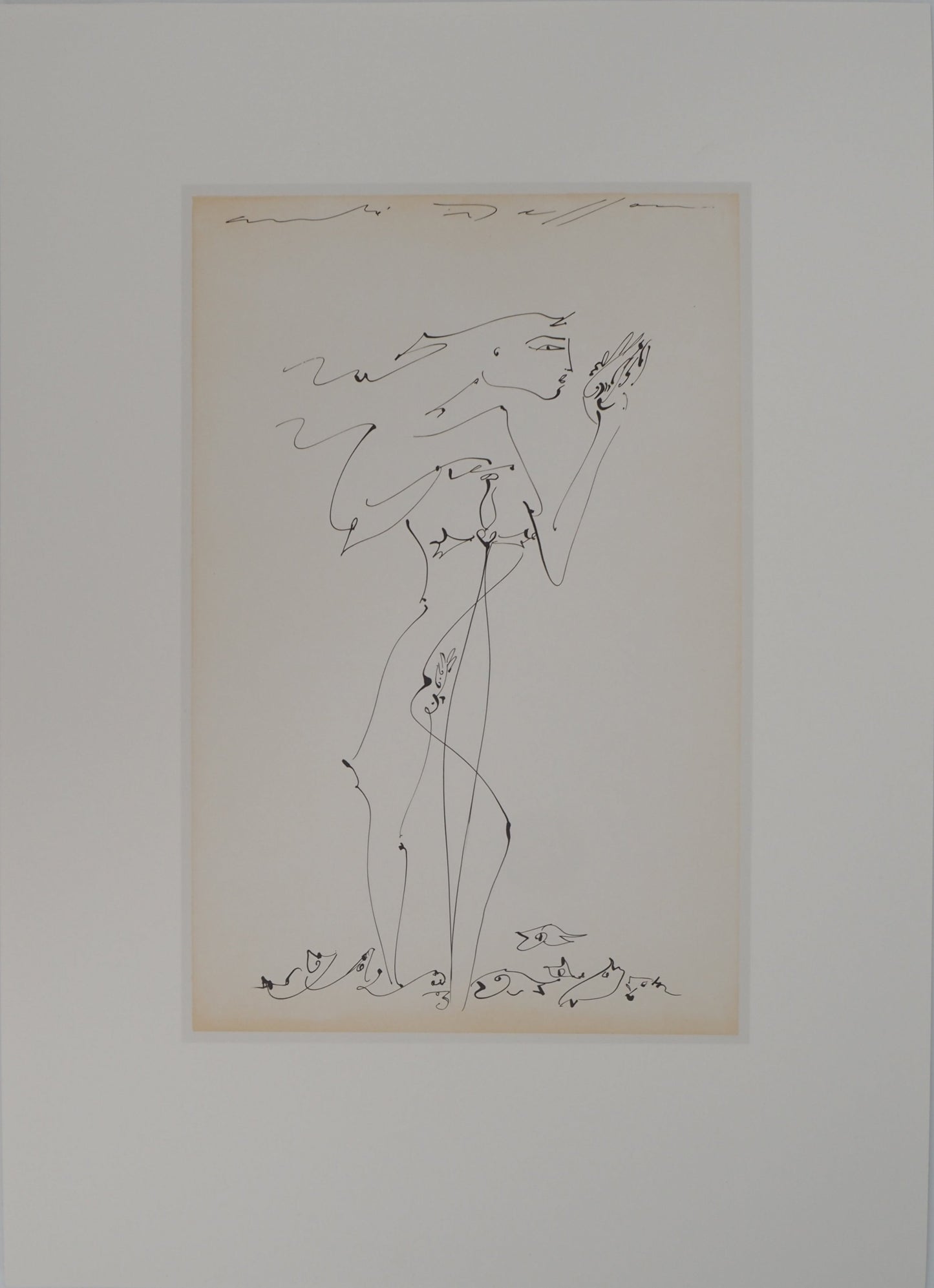 André MASSON : Jeune fille à l'épée - Lithographie signée