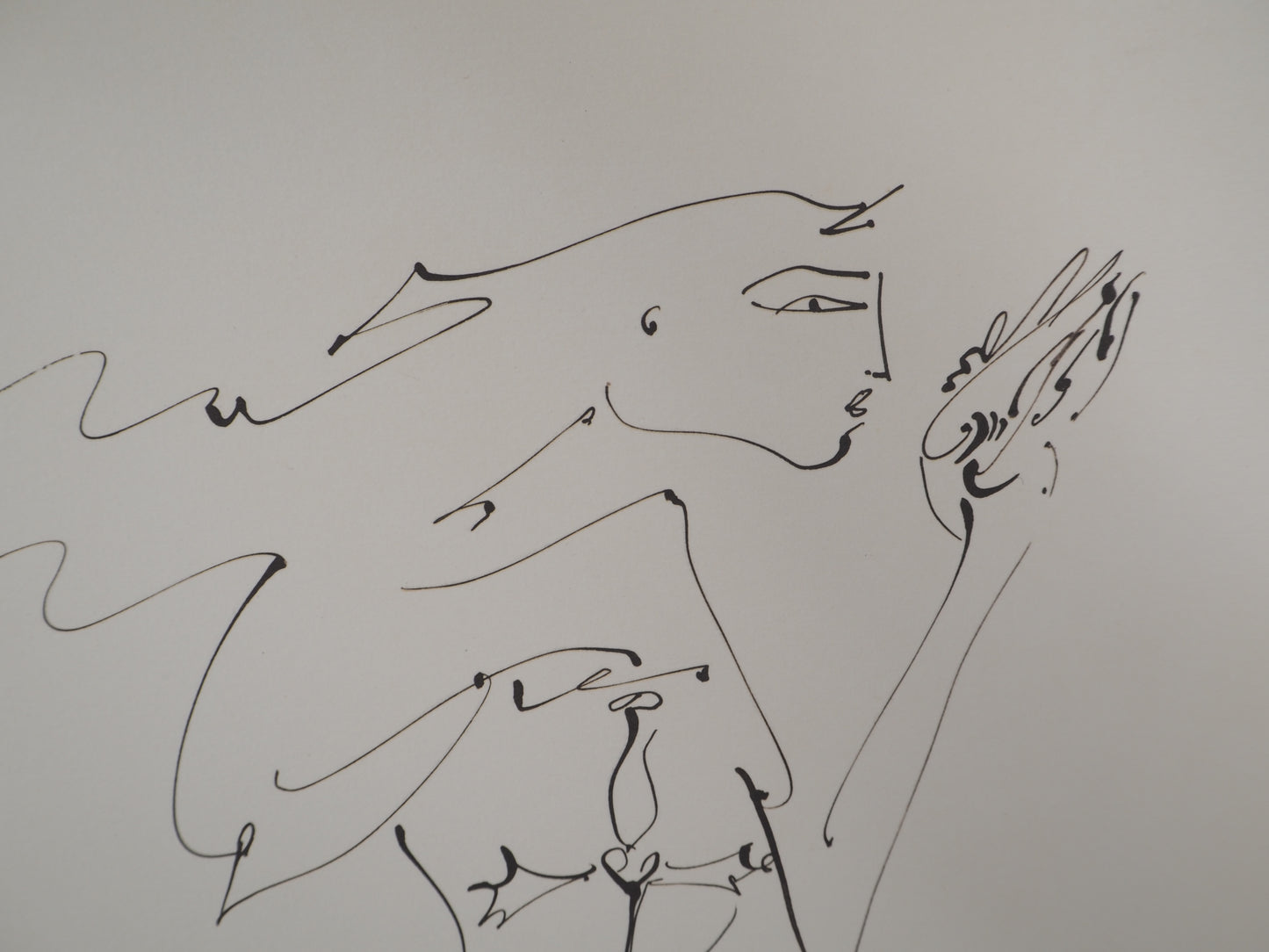 André MASSON : Jeune fille à l'épée - Lithographie signée