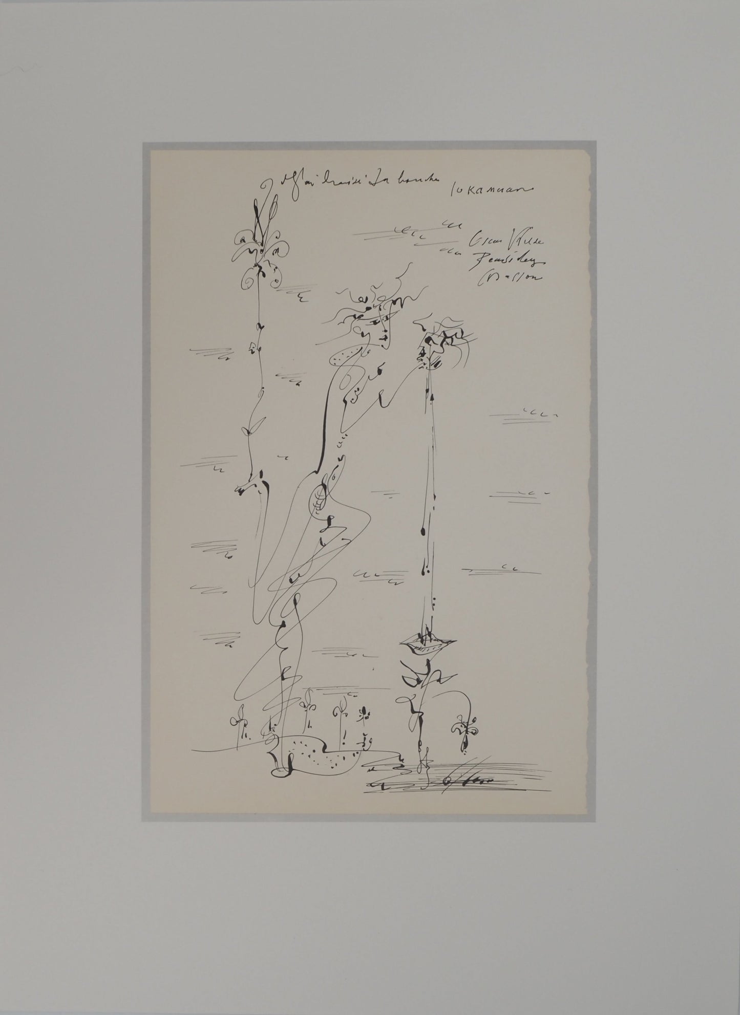 André MASSON : J'ai baisé la bouche - Lithographie signée