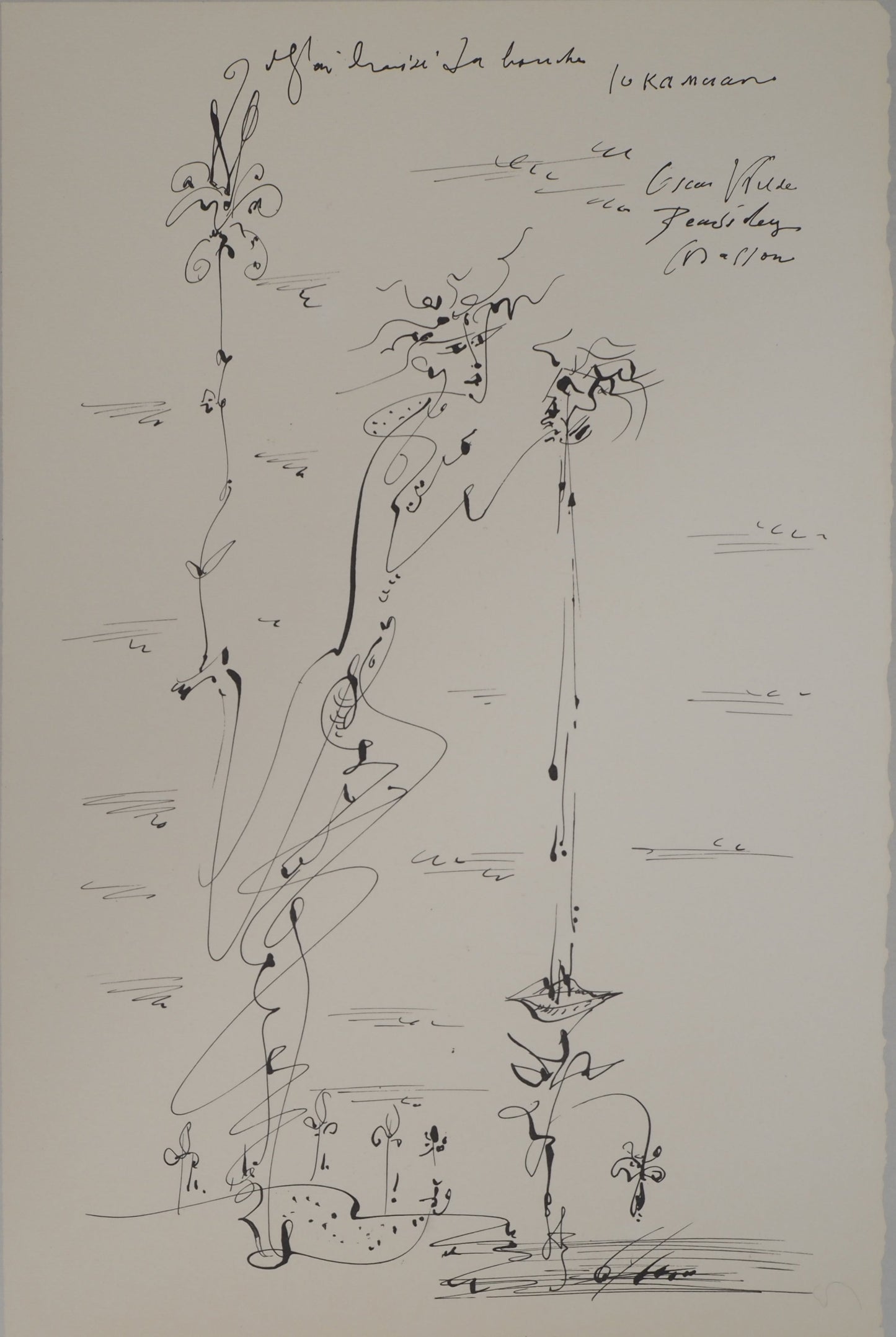 André MASSON : J'ai baisé la bouche - Lithographie signée