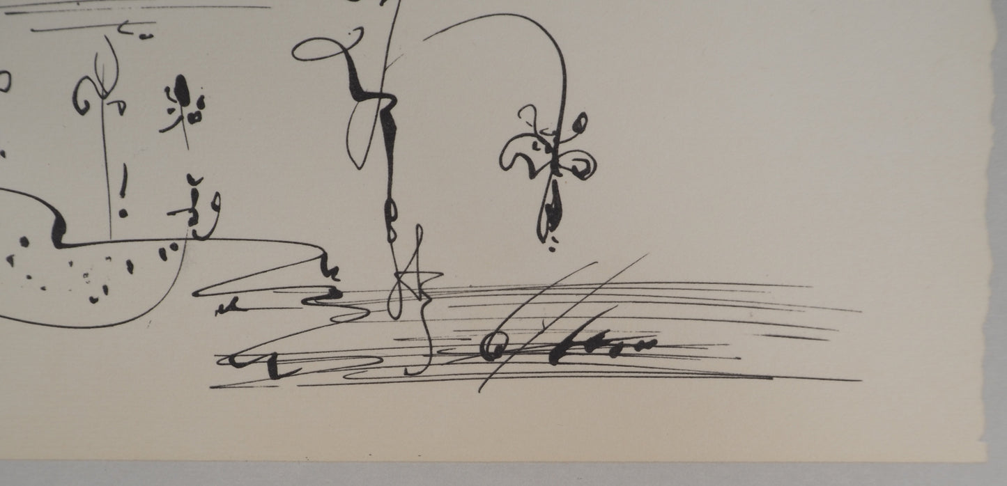 André MASSON : J'ai baisé la bouche - Lithographie signée