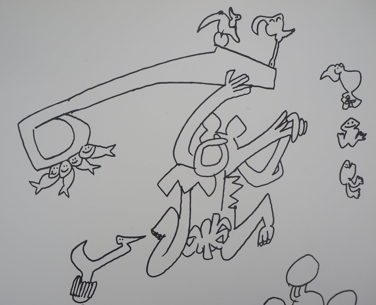Roberto MATTA : Personnages joyeux - Lithographie originale