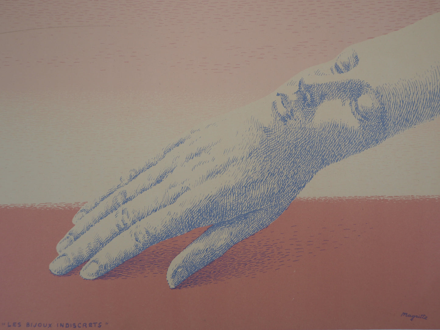 René MAGRITTE : Les bijoux indiscrets - Lithographie originale signée