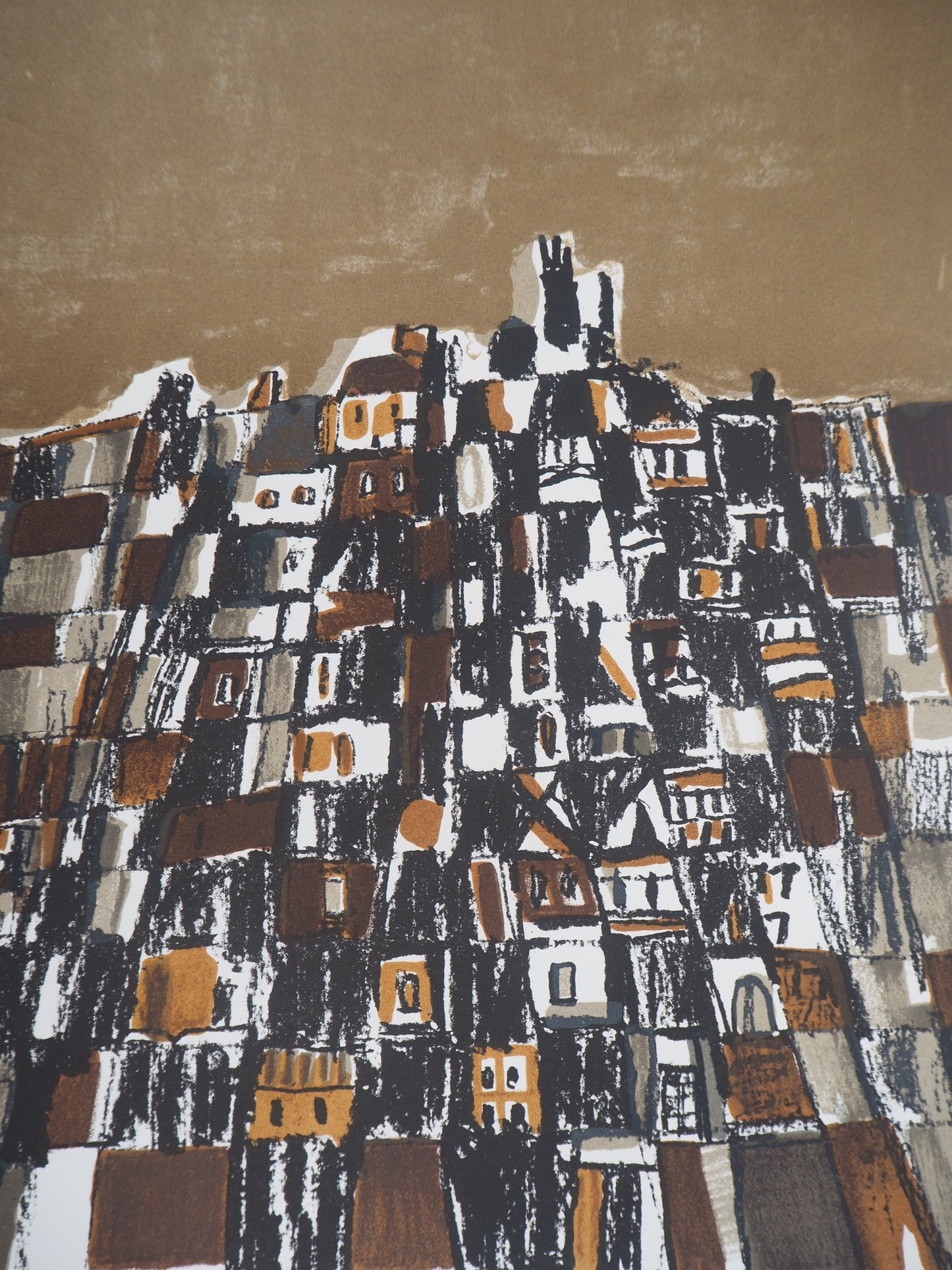 Maria Helena VIEIRA DA SILVA : Ville au Portugal - Lithographie originale