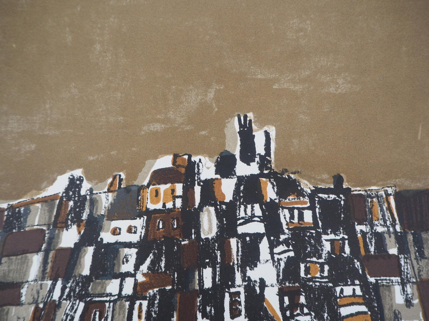 Maria Helena VIEIRA DA SILVA : Ville au Portugal - Lithographie originale