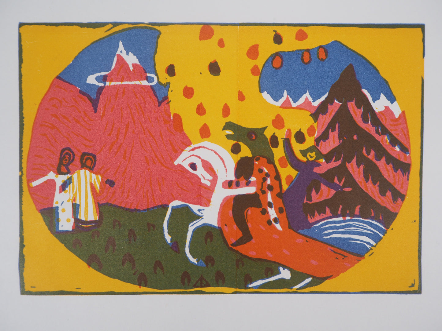 Vassily KANDINSKY : Cavalier Onirique - Gravure originale