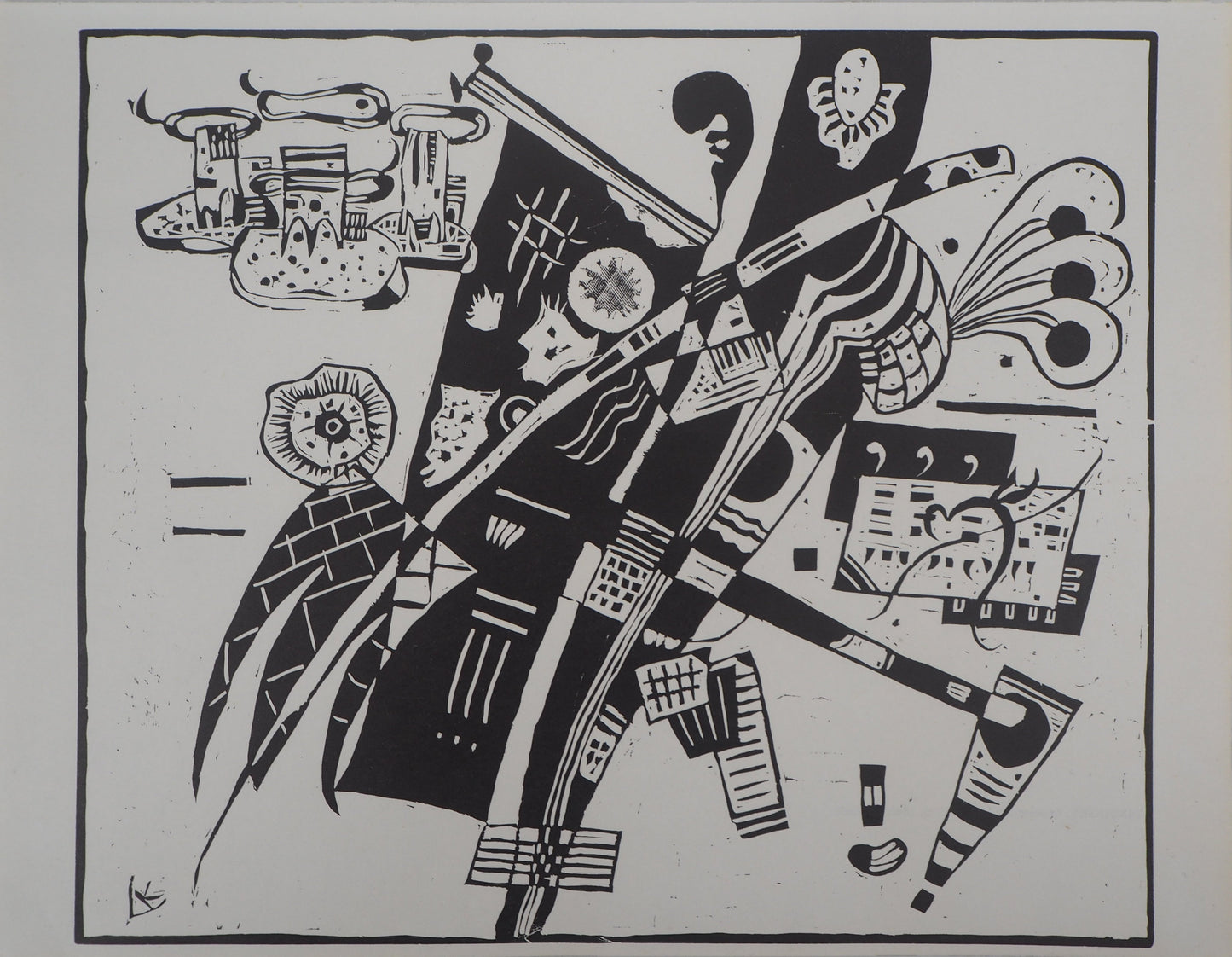 Vassily KANDINSKY : Composition - Gravure signée