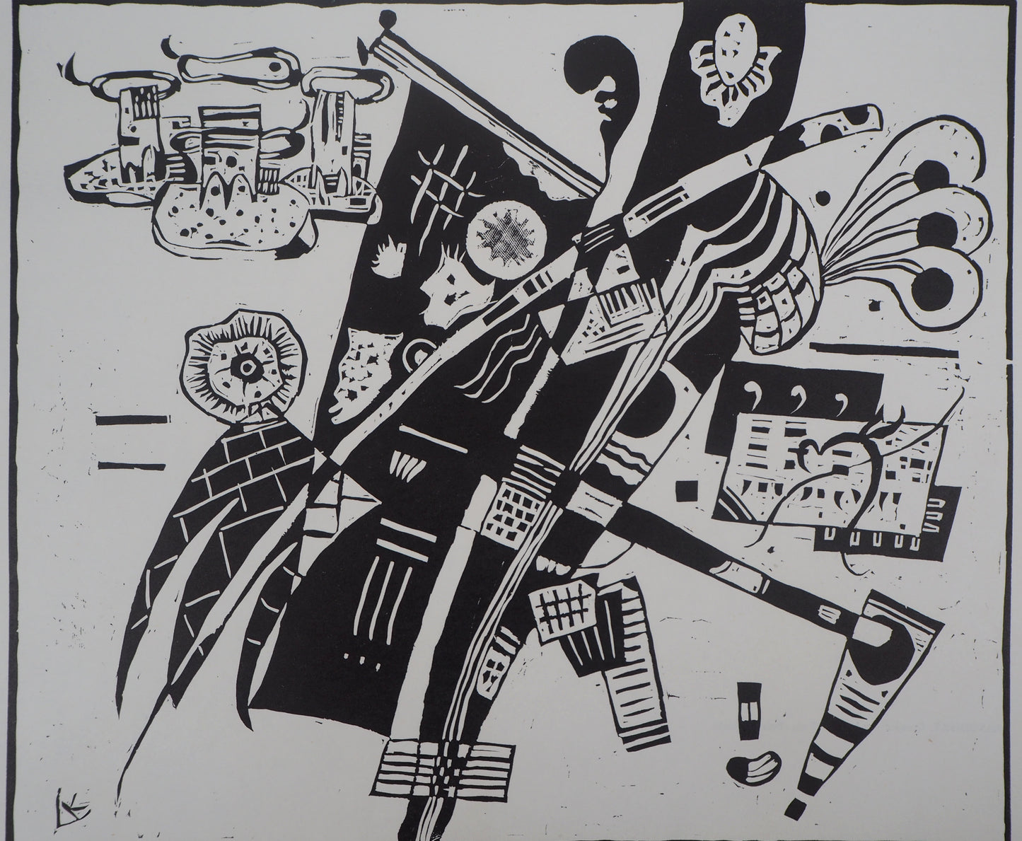 Vassily KANDINSKY : Composition - Gravure signée