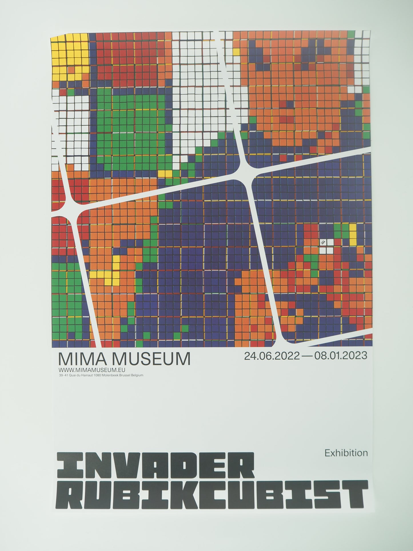 SPACE INVADER : RUBIKCUBIST - Affiche originale