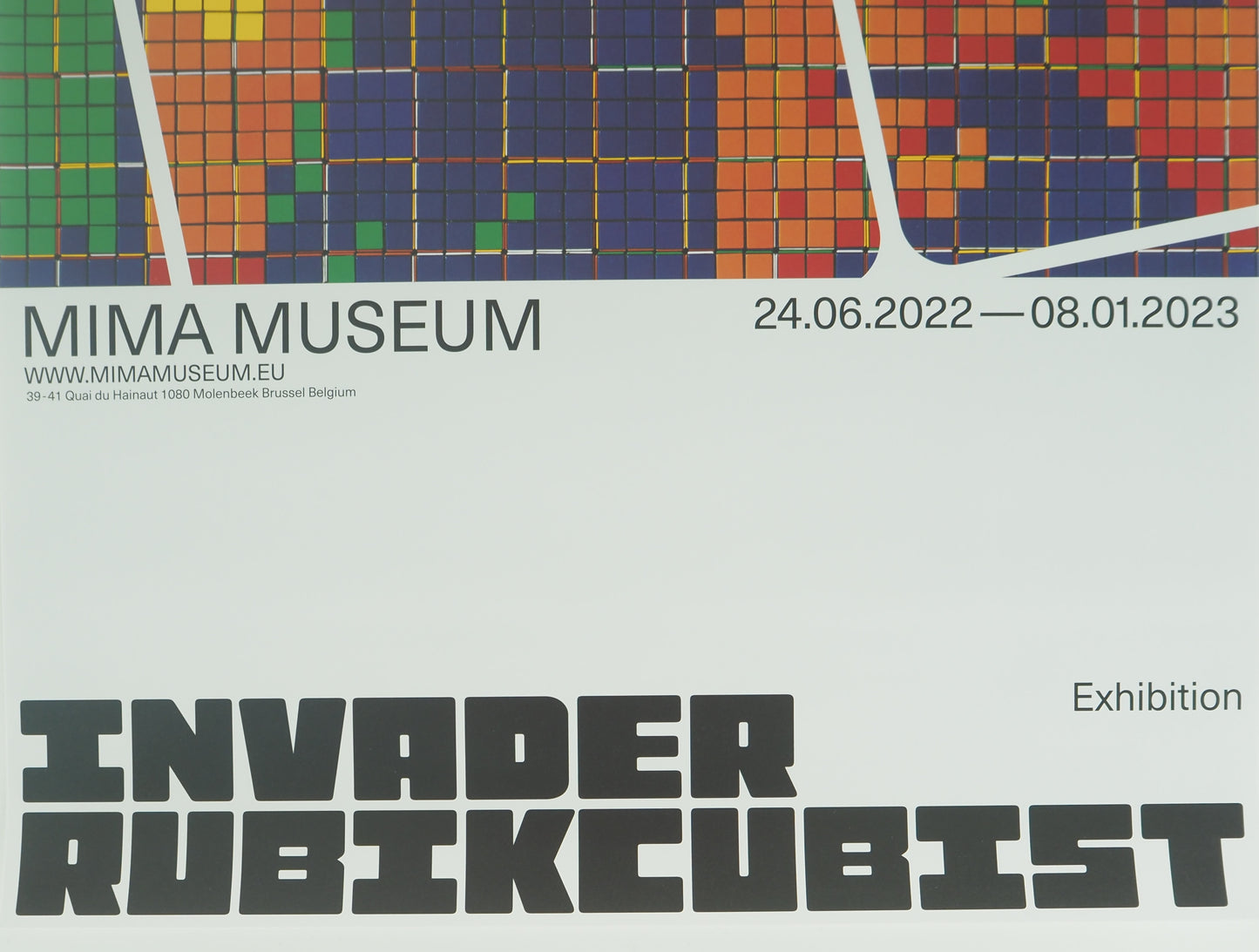 SPACE INVADER : RUBIKCUBIST - Affiche originale en couleurs