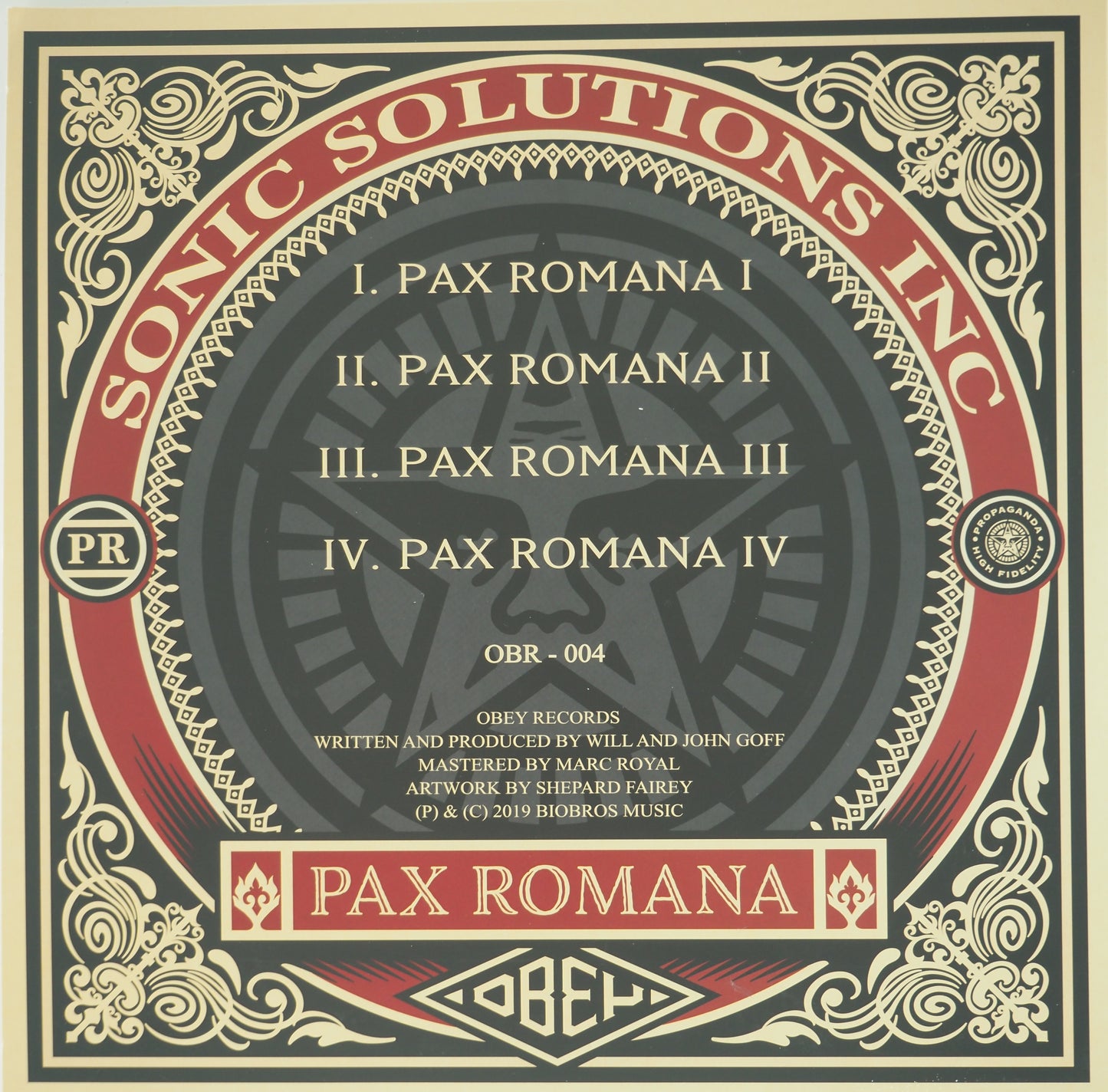 Shepard FAIREY (OBEY) : Pax Romana - Vinyle signé