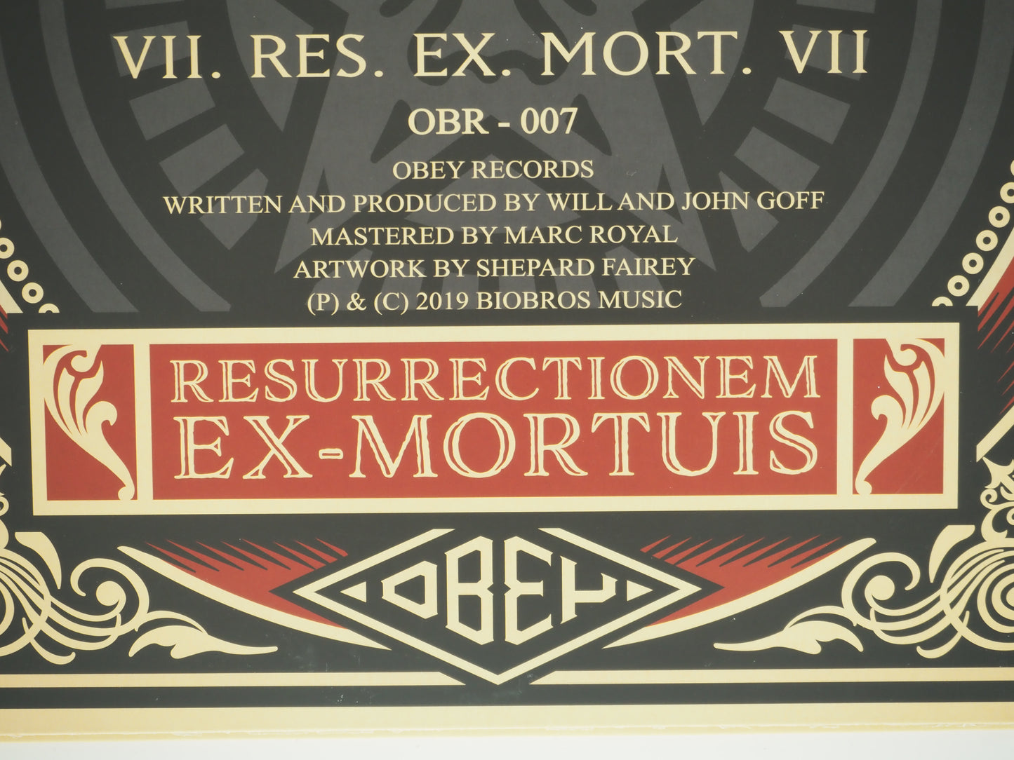 Shepard FAIREY (OBEY) : Resurrectionem ex-mortuis - Vinyle signé