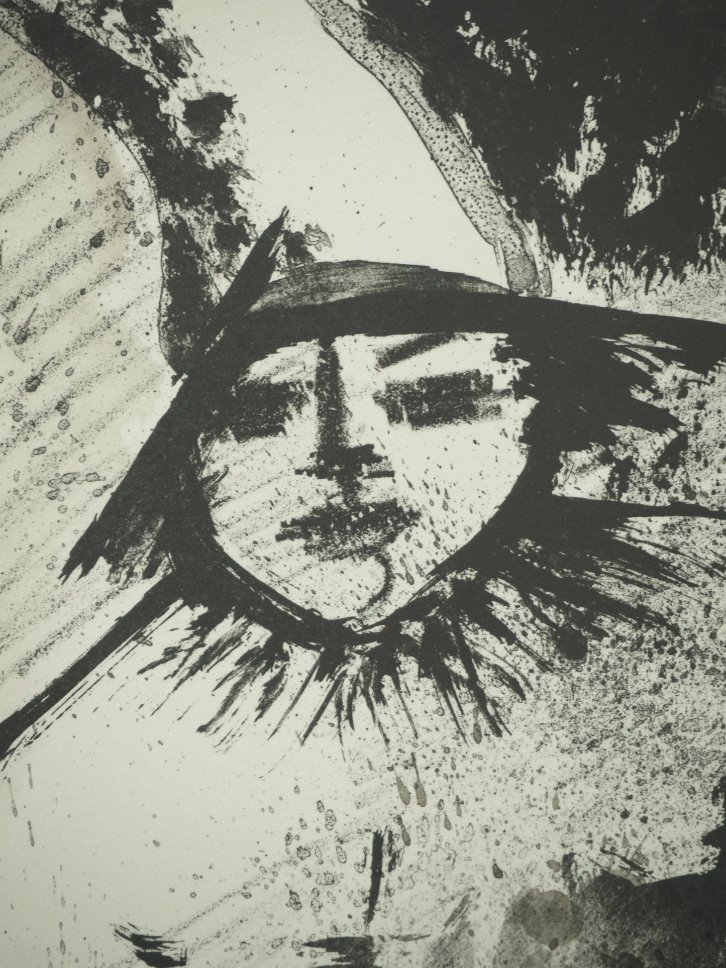 Roger CRUSAT : Le clown blanc- Lithographie originale