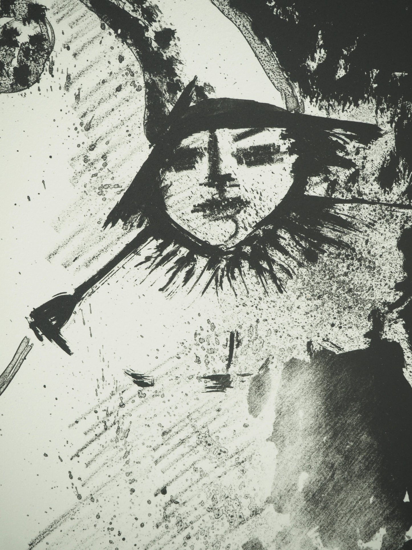 Roger CRUSAT : La bouffonnerie sans couleur - Lithographie originale