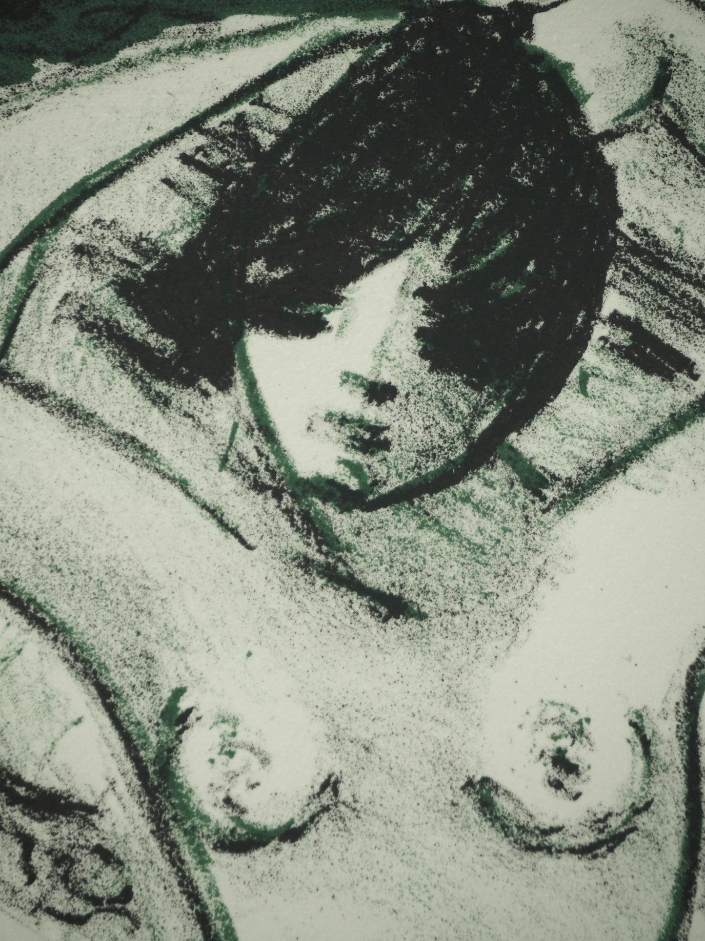 Roger CRUSAT : Nu à la serviette - Lithographie originale signée
