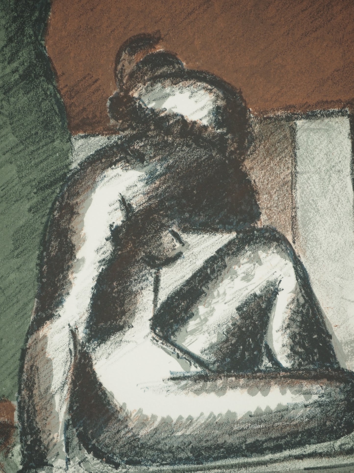 Roger CRUSAT : Paysage nocturne - Lithographie originale signée