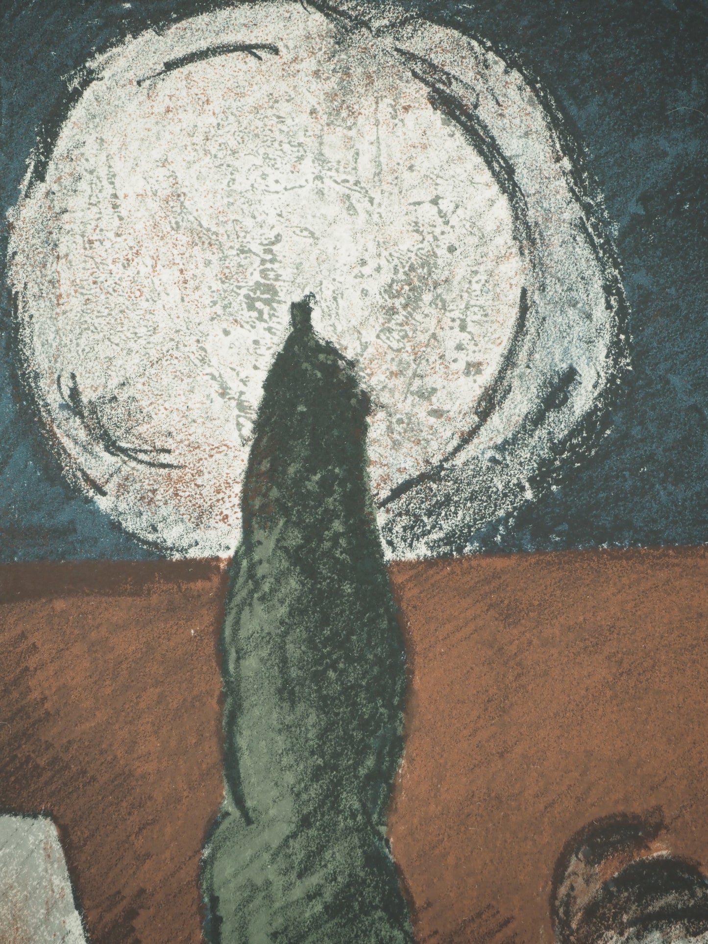 Roger CRUSAT : Paysage nocturne - Lithographie originale signée