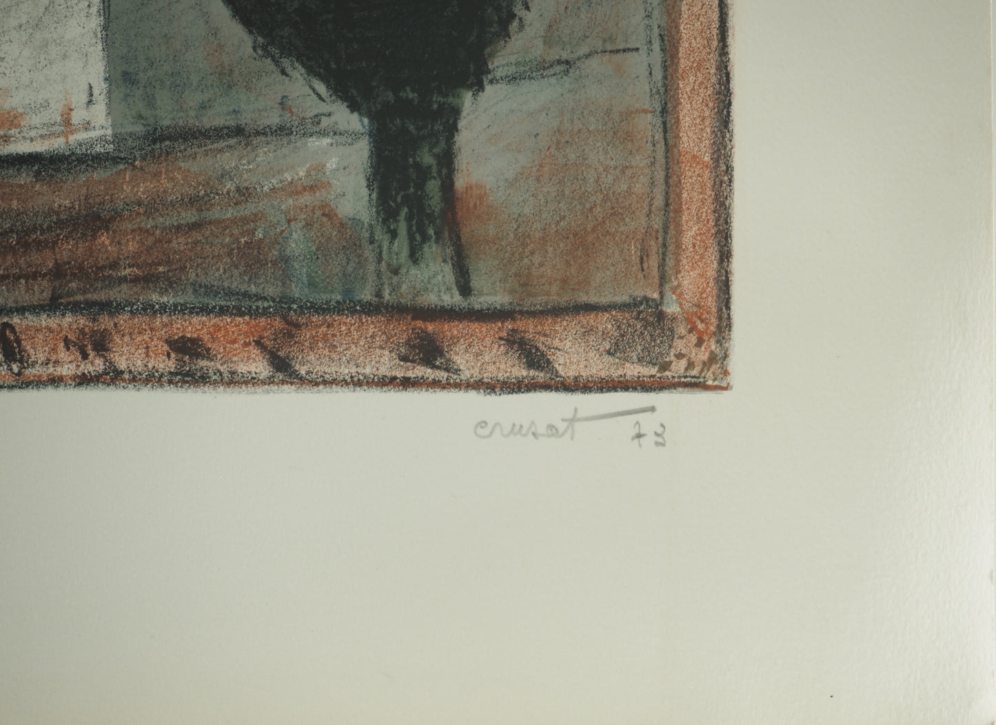 Roger CRUSAT : Paysage nocturne - Lithographie originale signée