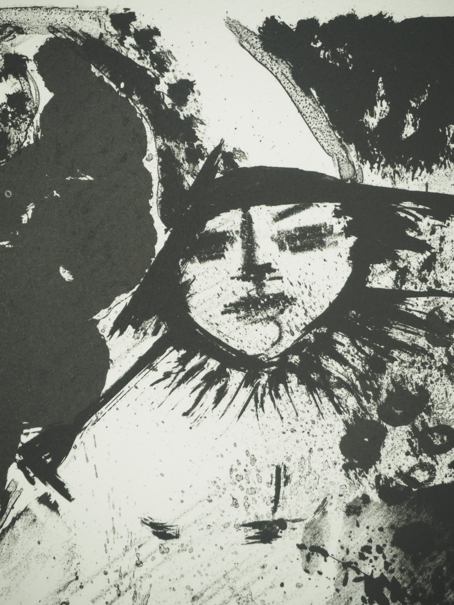 Roger CRUSAT : Clown au chapeau - Lithographie originale signée