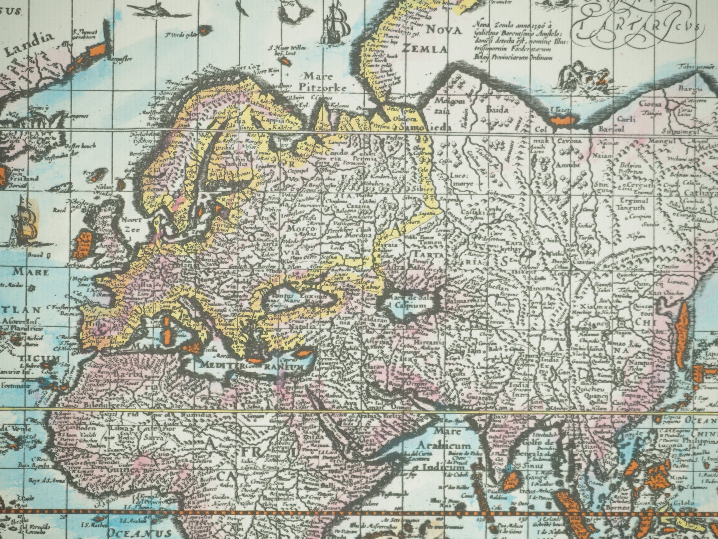 Willem Janszoon BLAEU : Planisphère en couleurs
