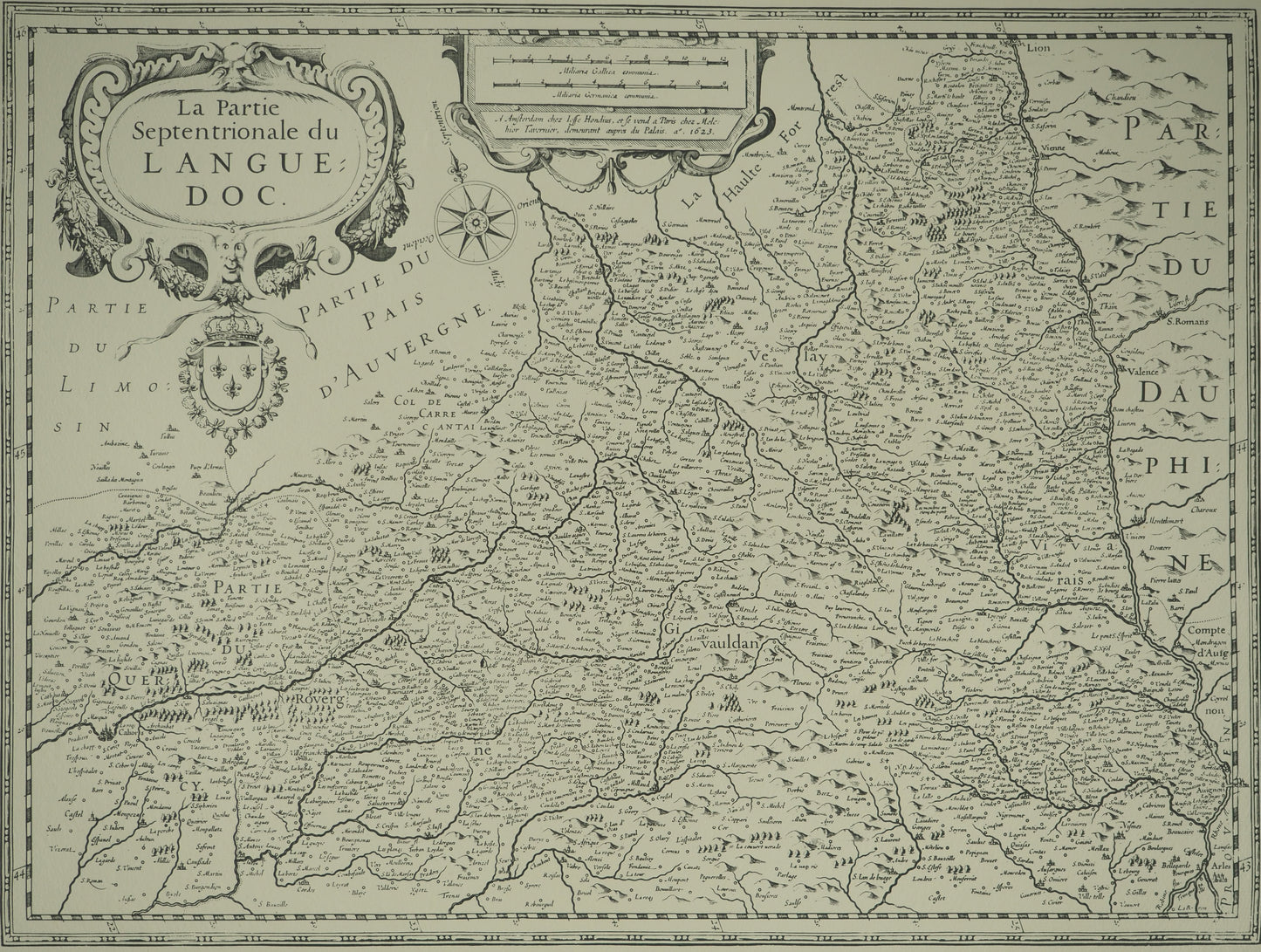 Hendrik HONDIUS : Carte du Languedoc