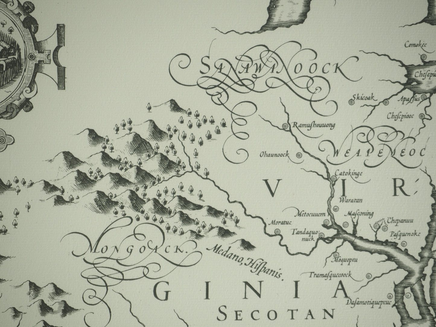 MERCATOR (Michael) & HONDIUS (Jodocus) : Carte de la Virginie et de la Floride
