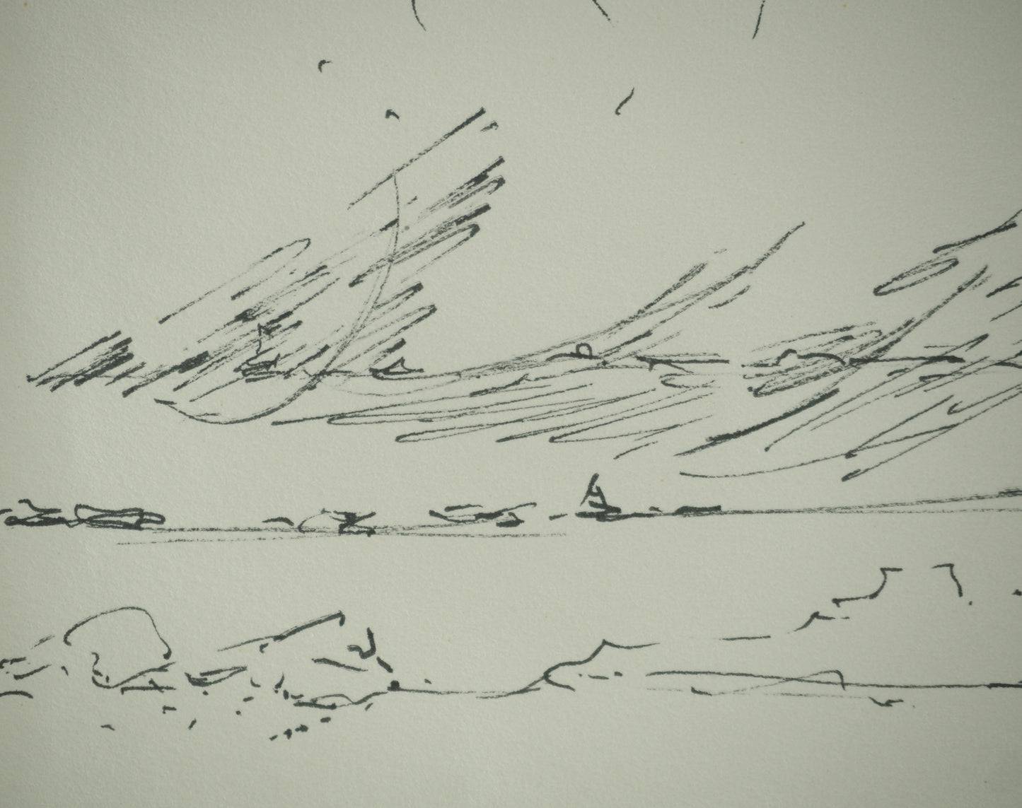 Roger CRUSAT : Sentier du littoral - Dessin original signé