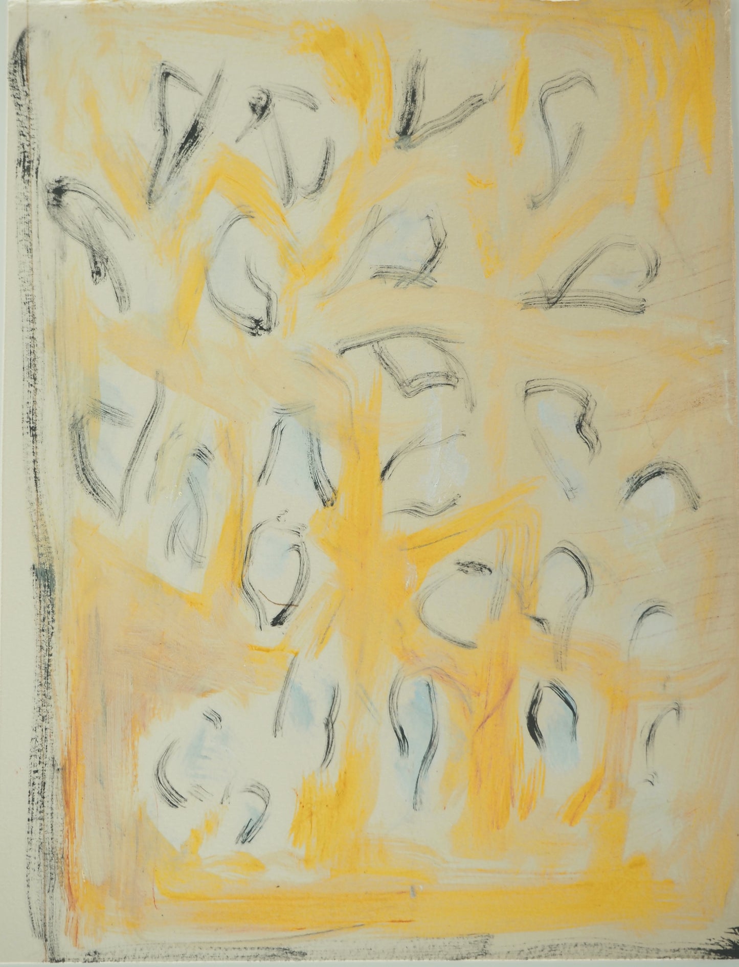 Roger CRUSAT : Fragments de lumière - Gouache sur papier