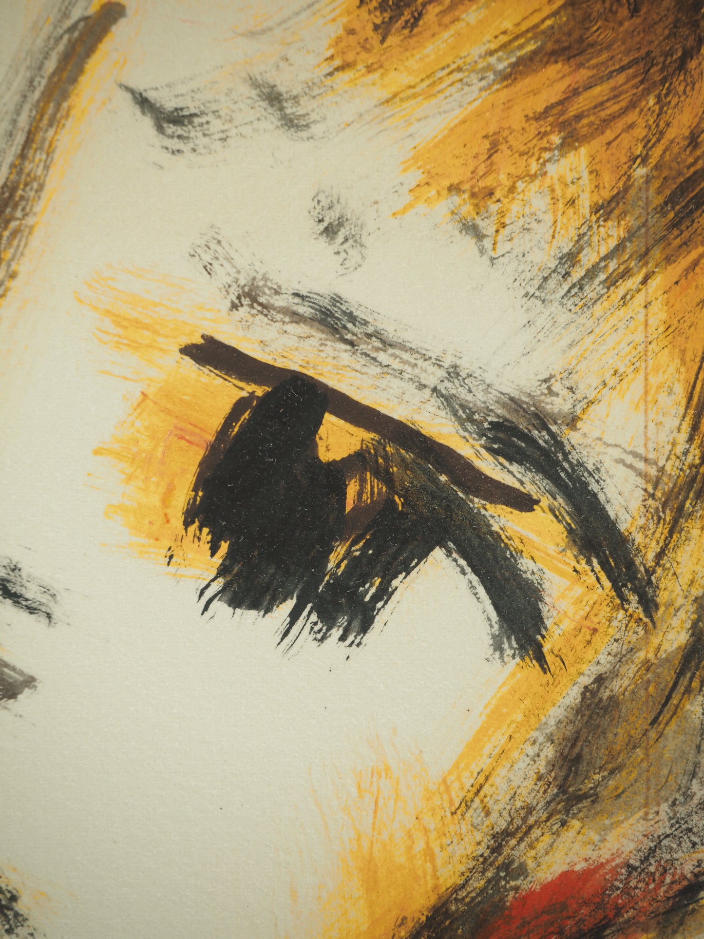 Roger CRUSAT : Jeune fille pensive - Gouache sur papier