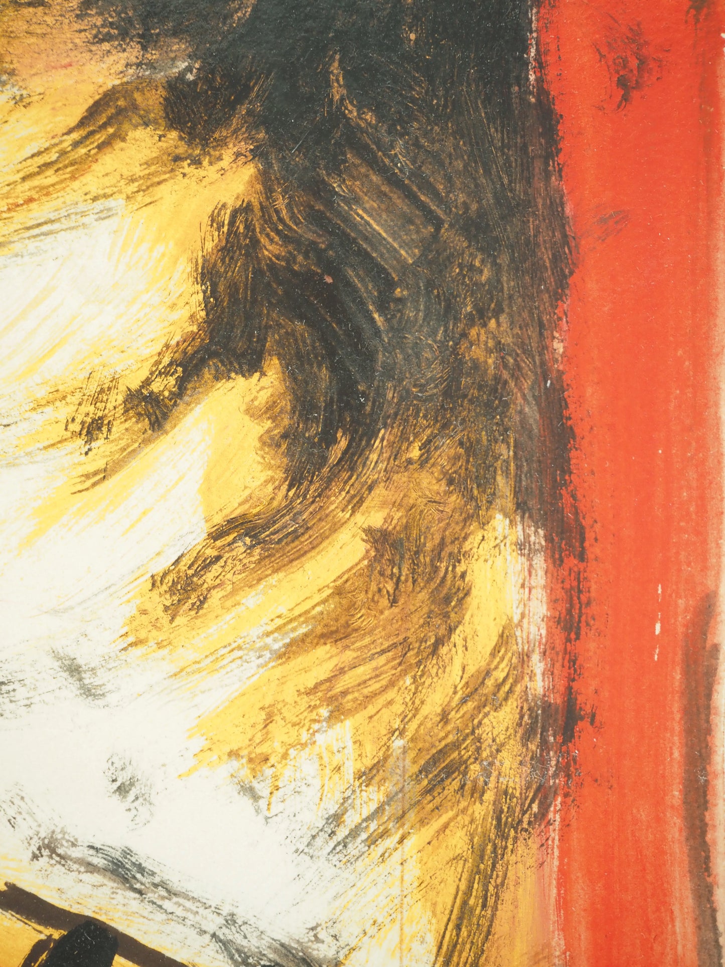 Roger CRUSAT : Jeune fille pensive - Gouache sur papier