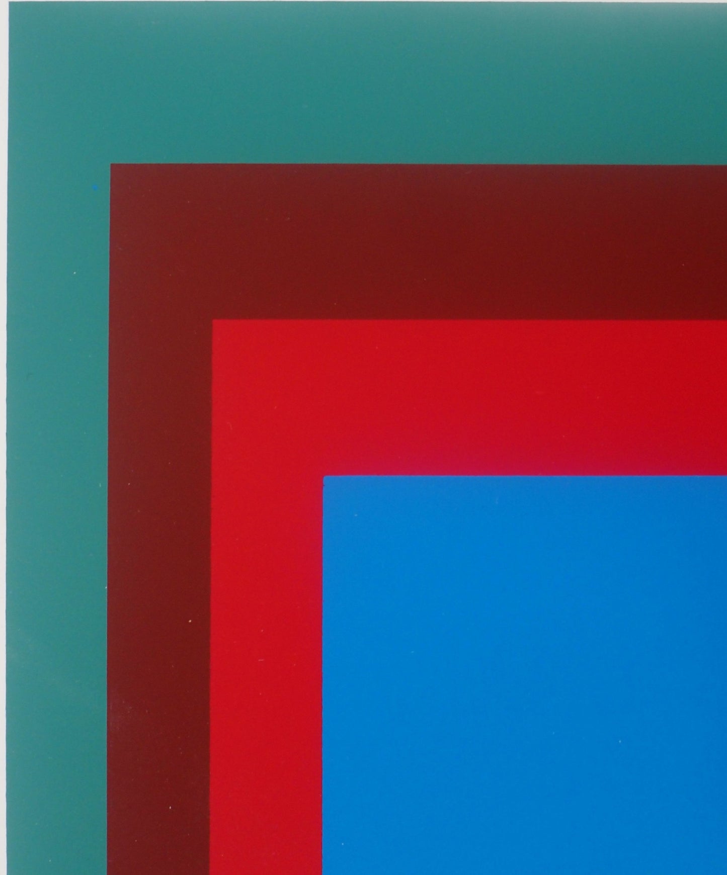 Josef ALBERS : Homage to the square, Protected Blue - Sérigraphie en couleurs