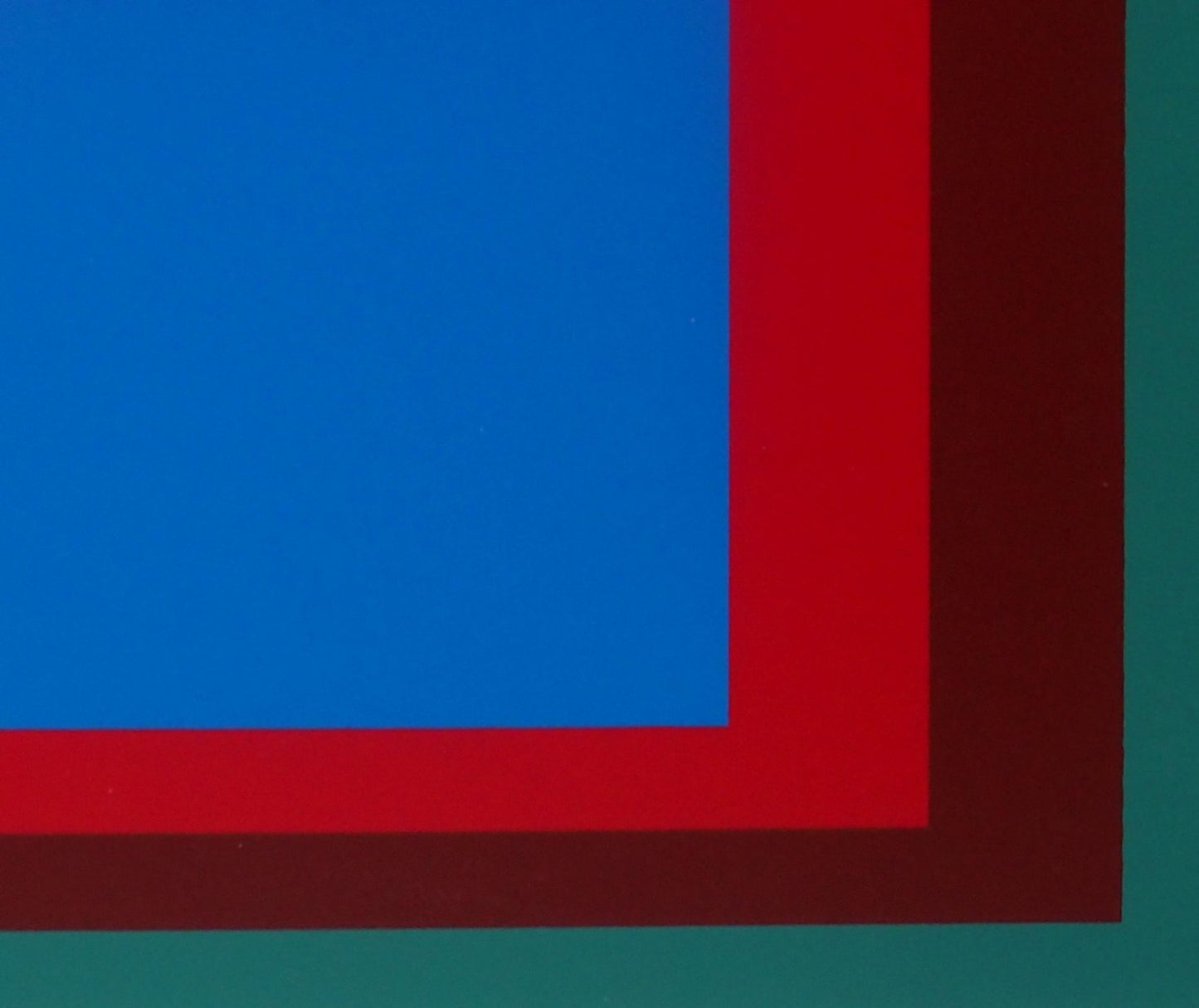Josef ALBERS : Homage to the square, Protected Blue - Sérigraphie en couleurs