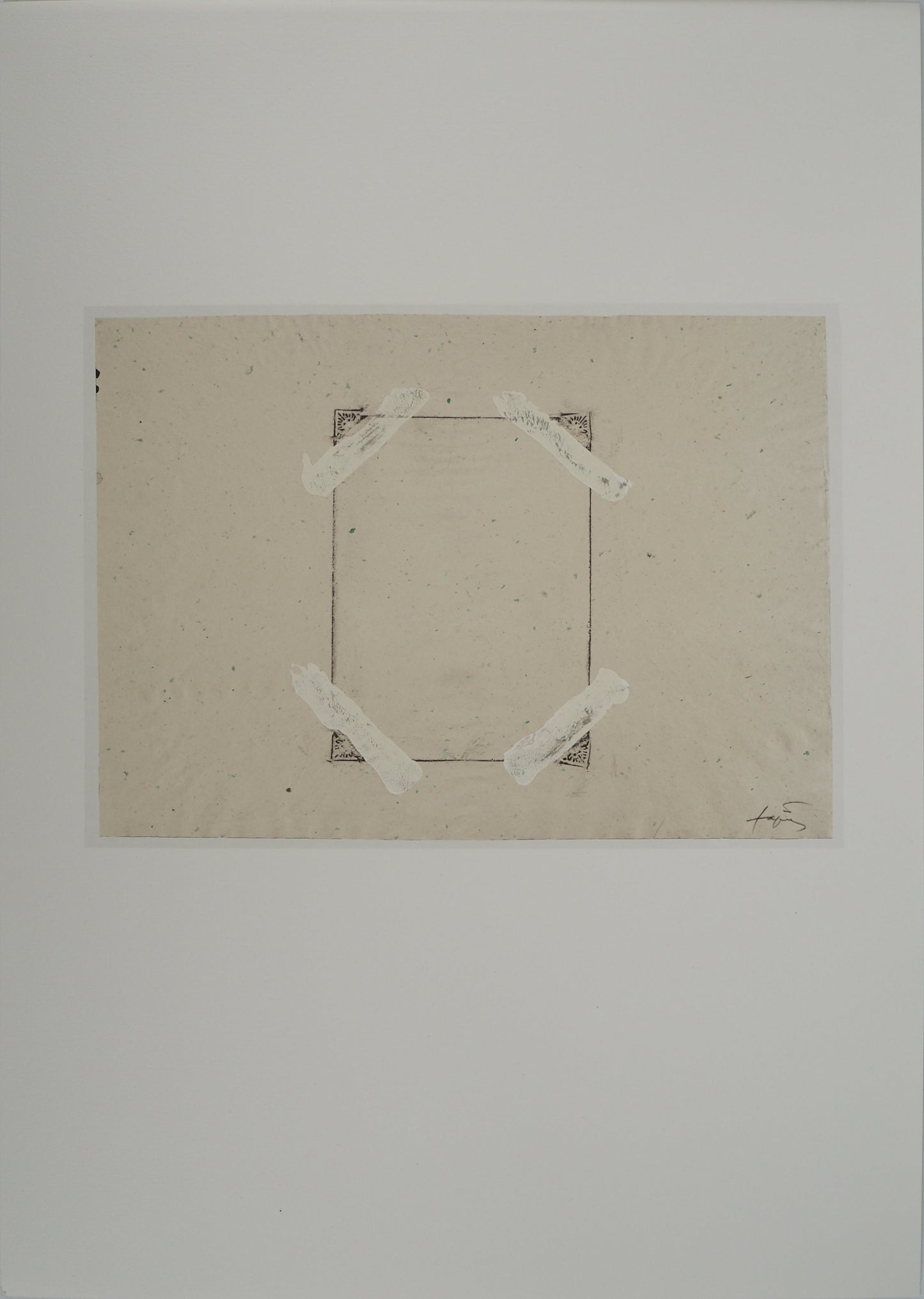 Antoni TAPIES : Page d'album - Lithographie signée