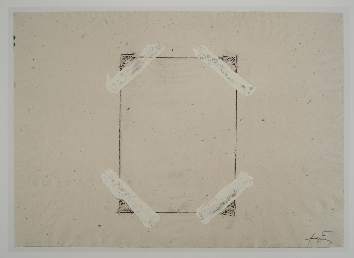 Antoni TAPIES : Page d'album - Lithographie signée