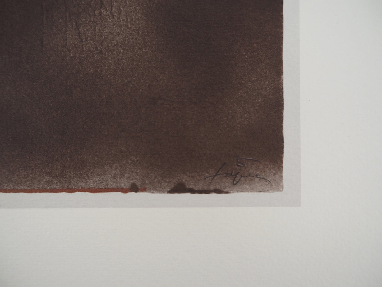 Antoni TAPIES : Composition à la croix - Lithographie signée